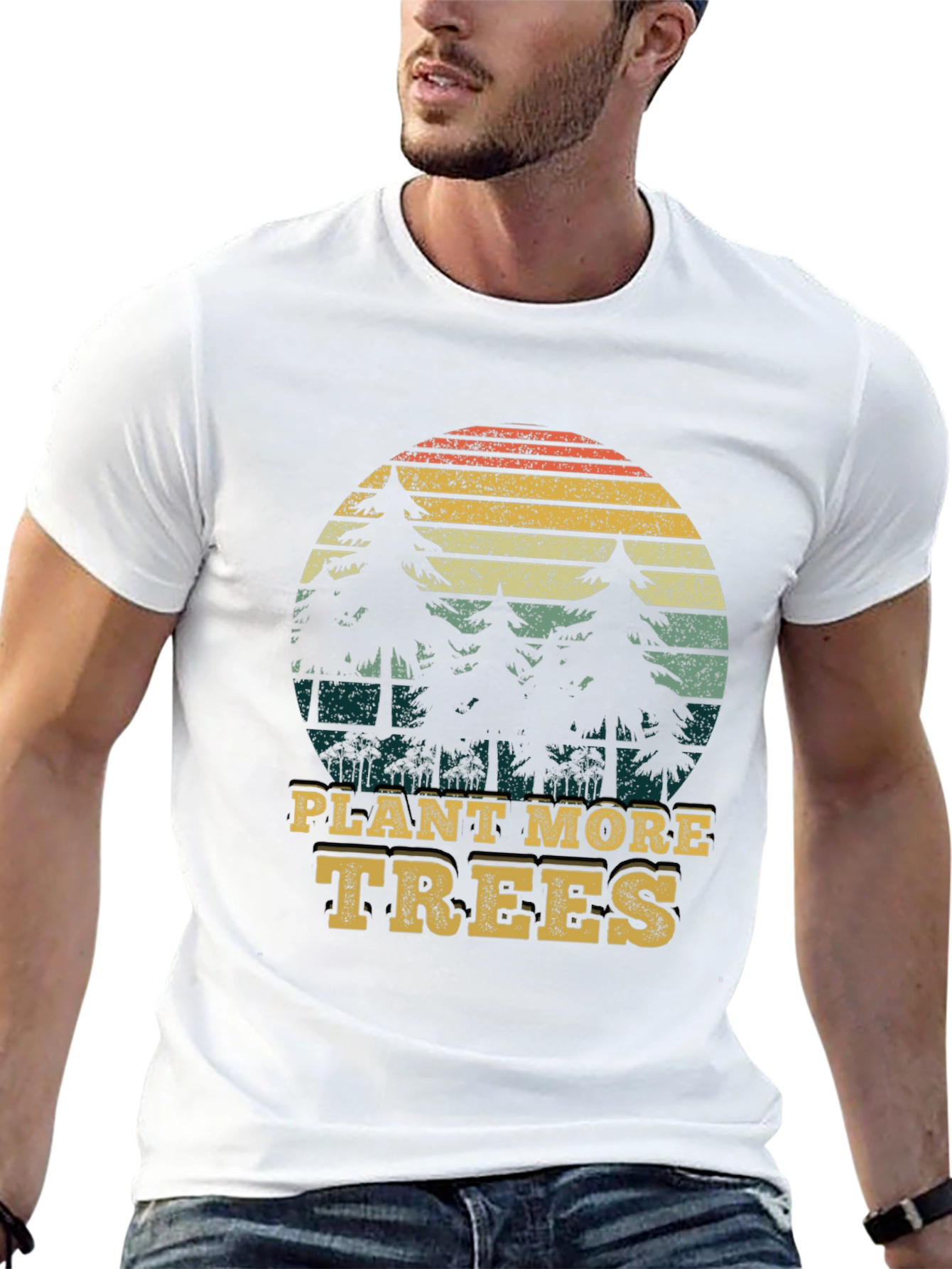 Plant More Trees Graphic Tee - Black