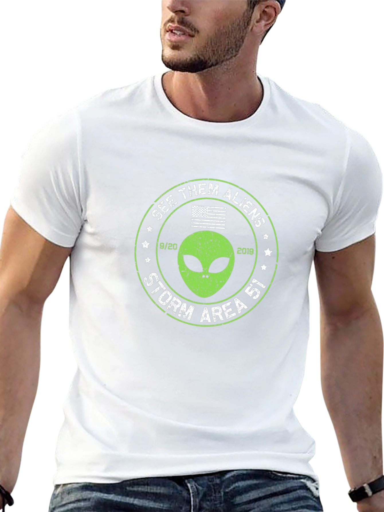 Storm Area 51 Alien Graphic Tee - Black