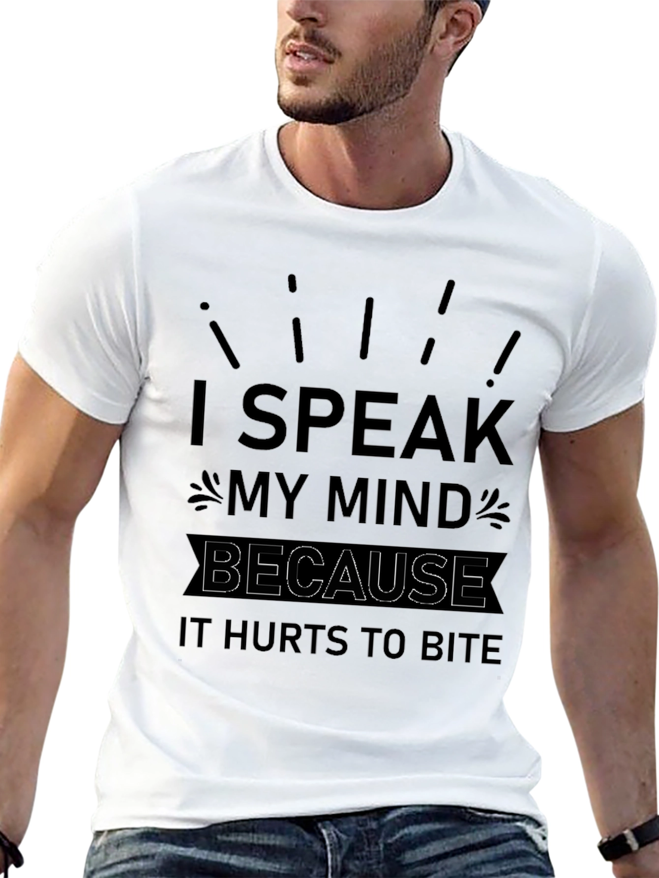 I Speak My Mind Mens Black Graphic Tee