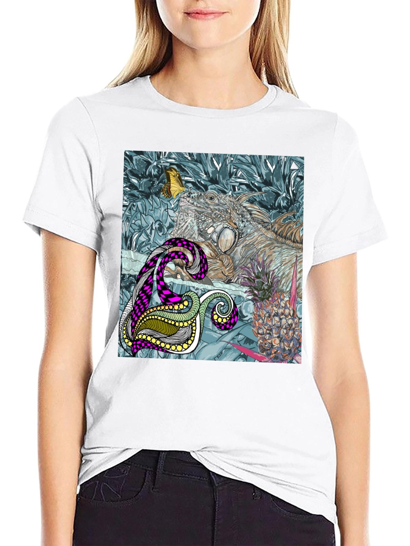 Iguana Dream Black T-Shirt