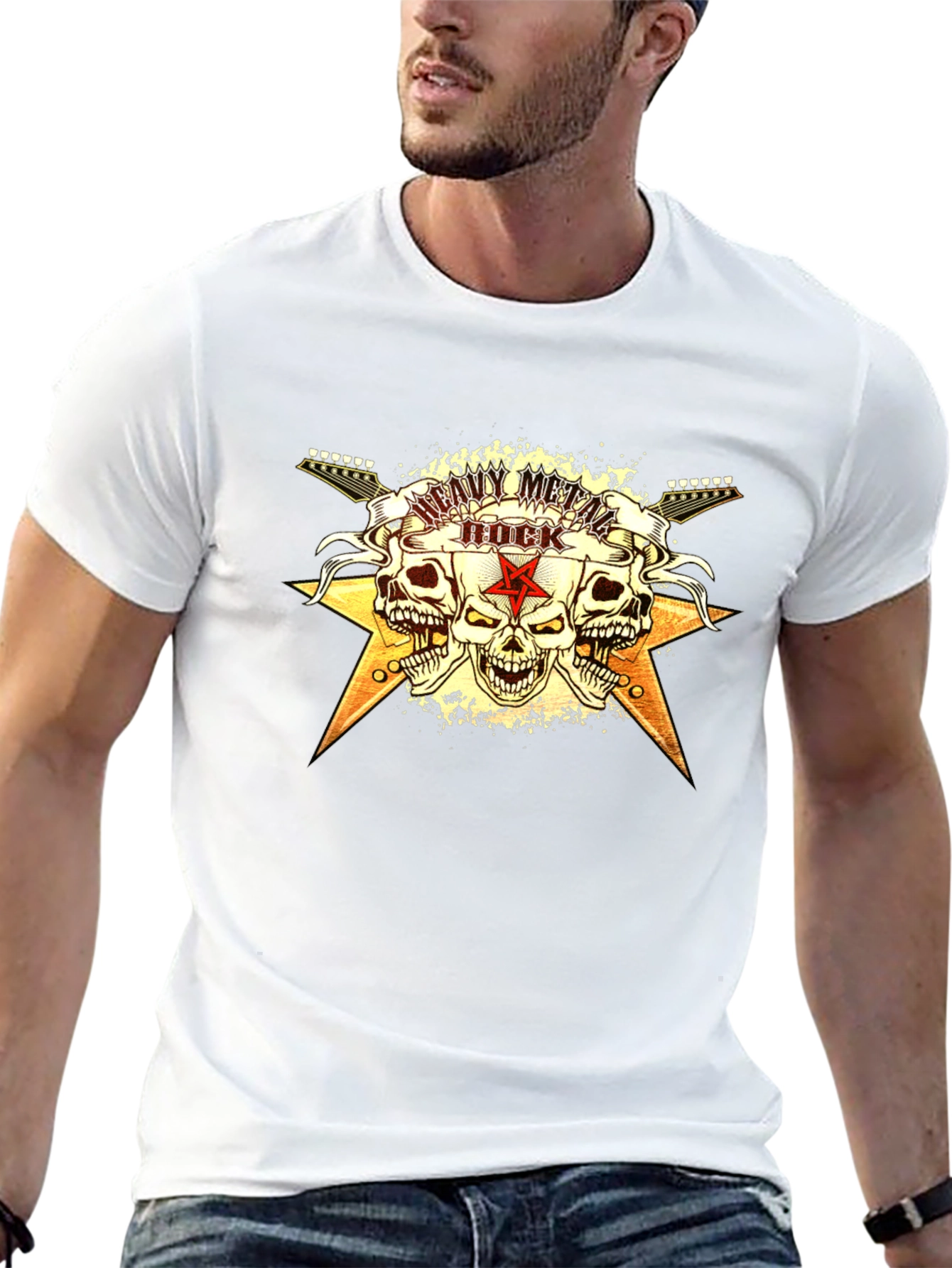 Heavy Metal Rock Graphic T-Shirt