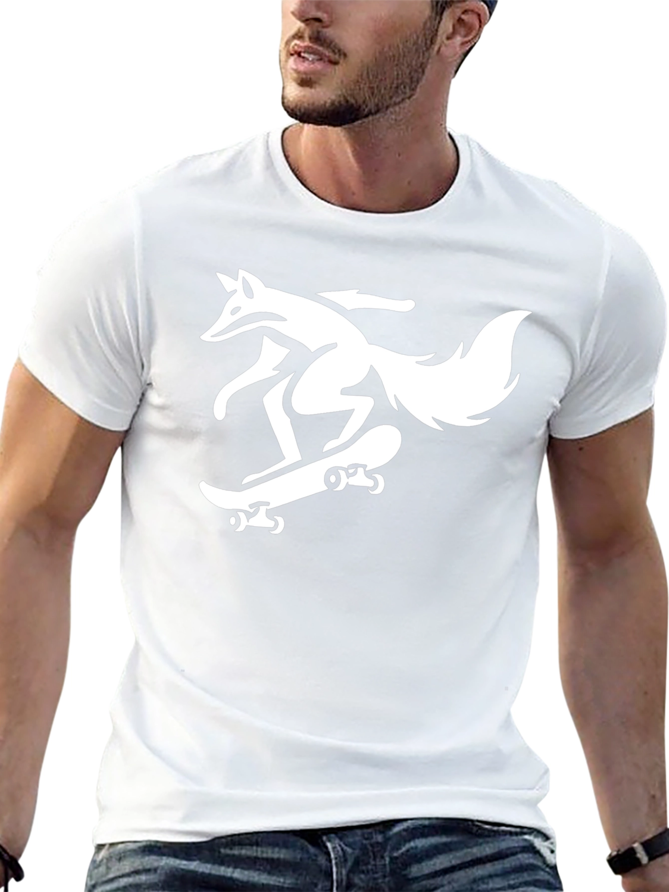 Skateboarding Fox Graphic Tee - Black
