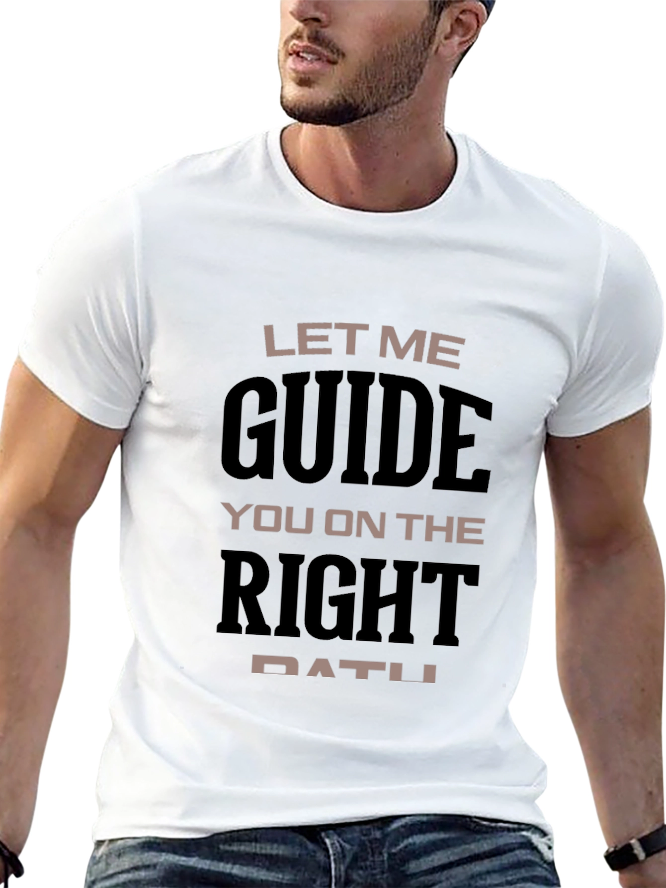 Guide You T-Shirt | Black Crew Neck Tee