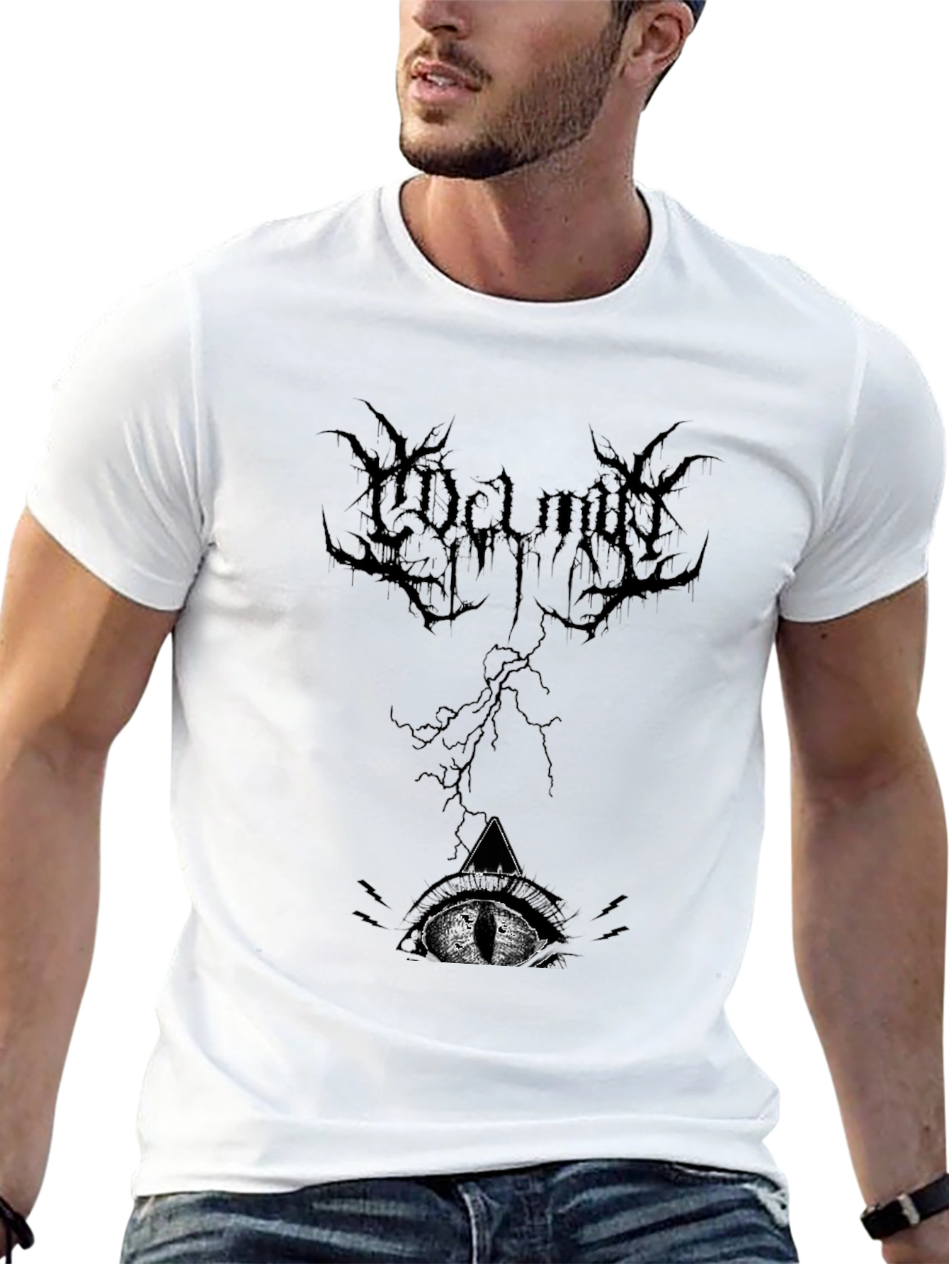 Black Metal Band Logo Graphic T-Shirt