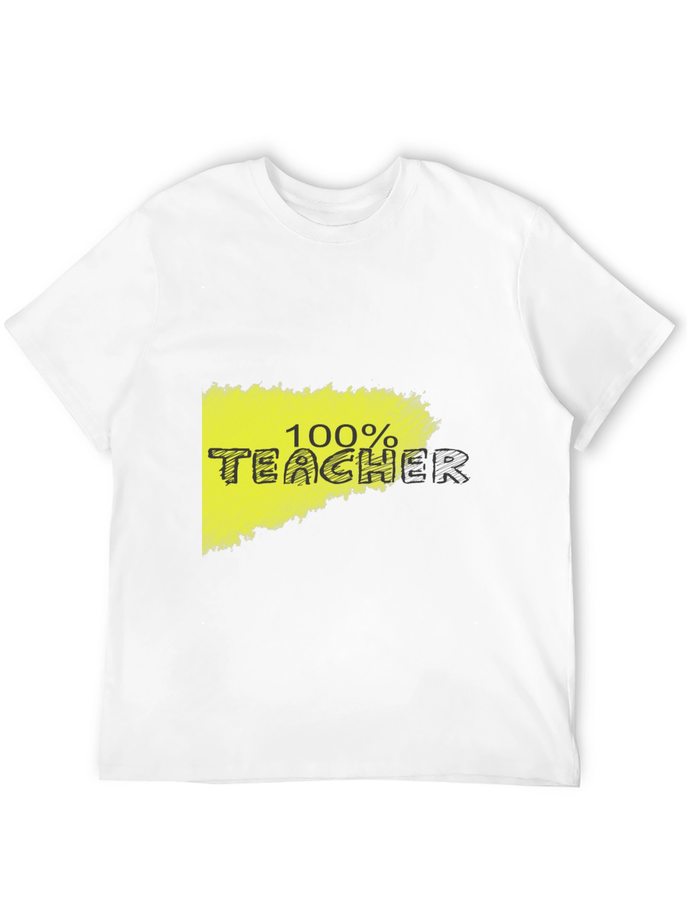 100% Teacher Graphic Black T-Shirt