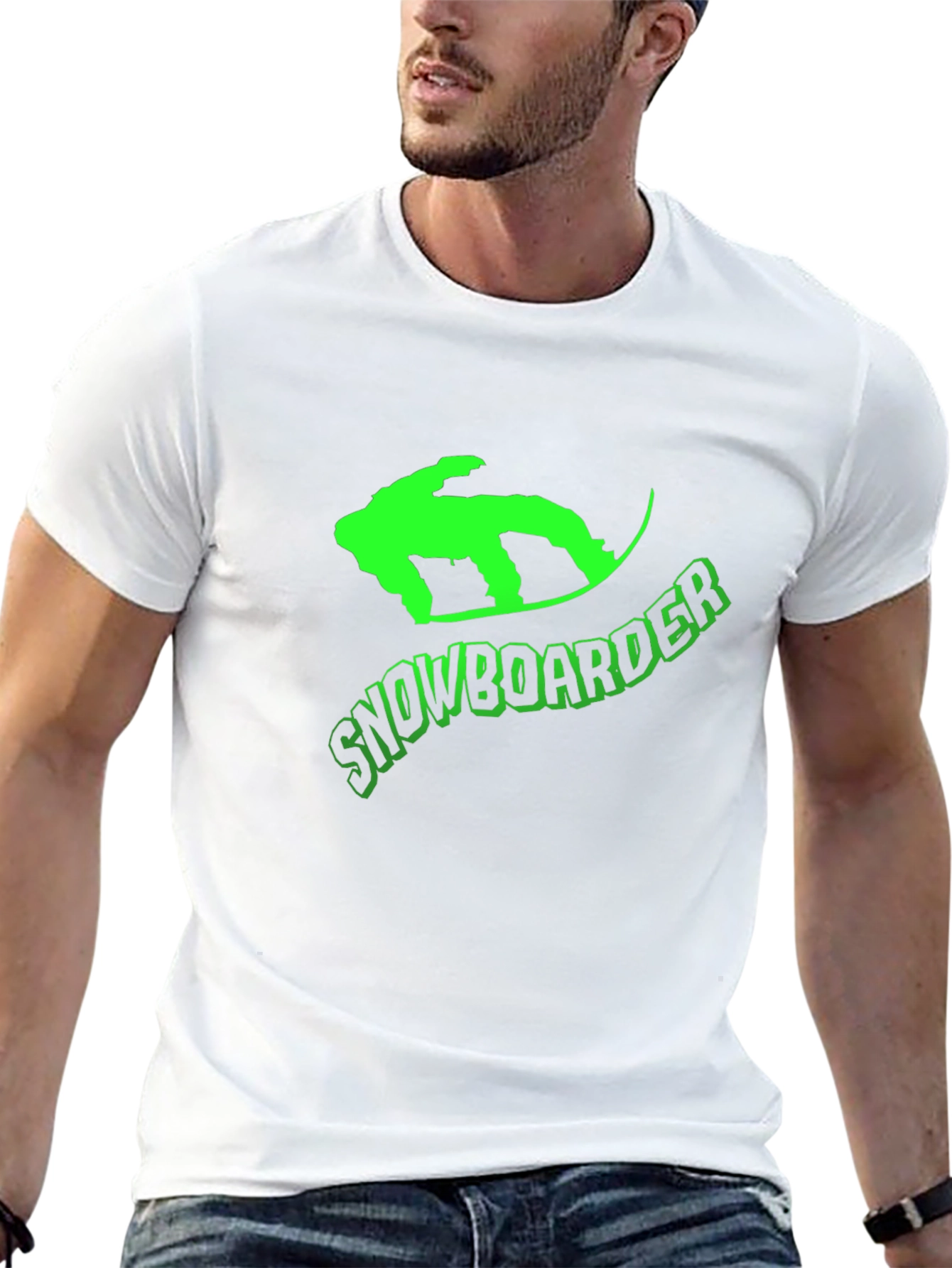Snowboarder Graphic T-Shirt - Black
