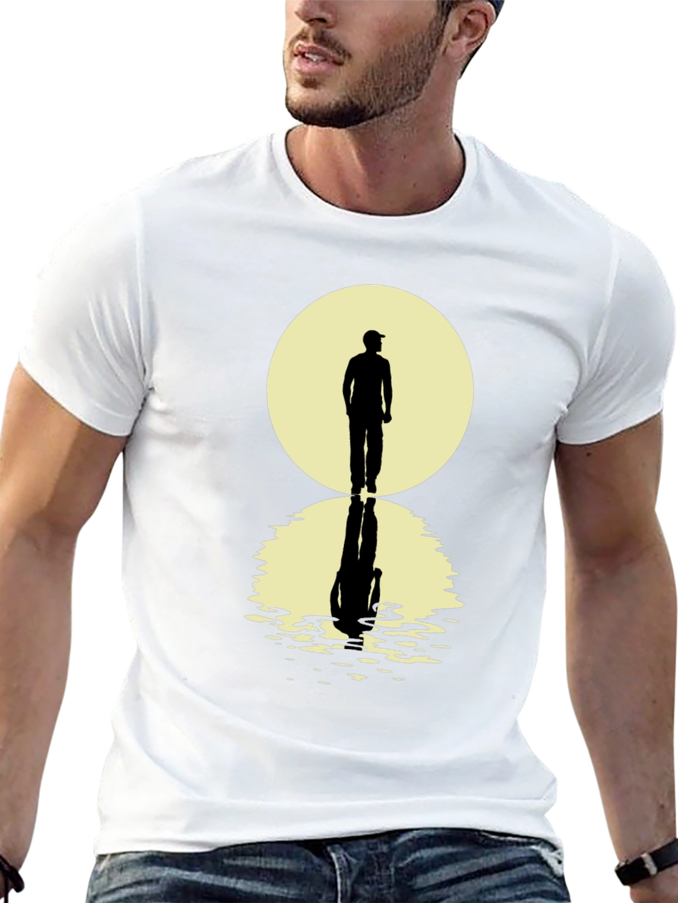 Mens Walking Reflection Graphic Tee