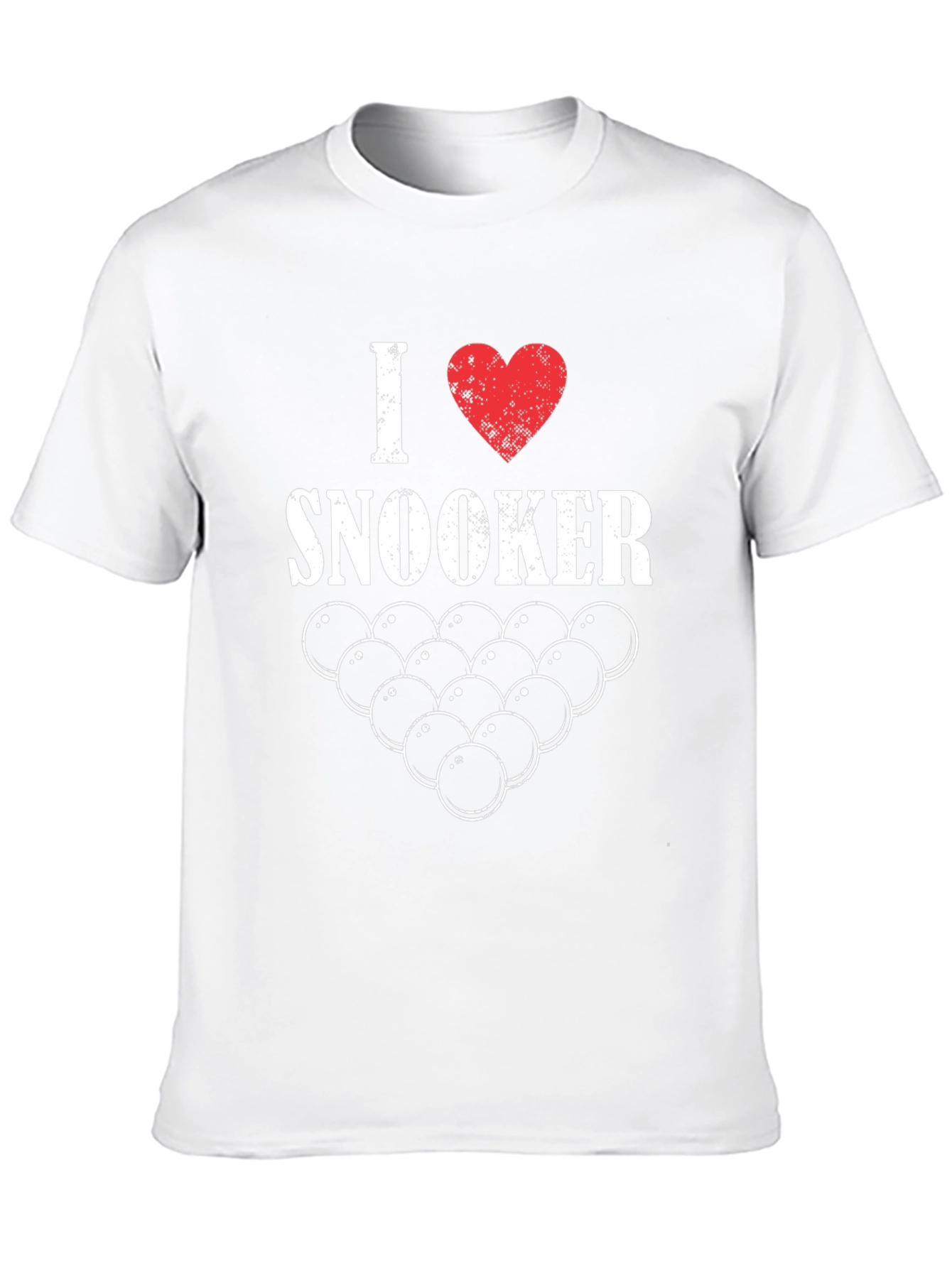 I Love Snooker Graphic T-Shirt - Billiards Tee