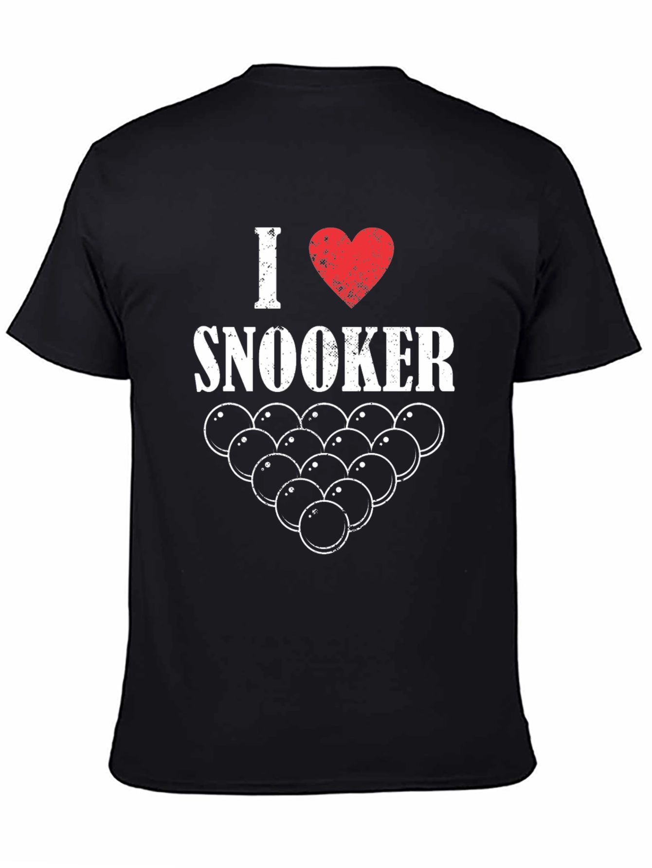 I Love Snooker Graphic T-Shirt - Billiards Tee