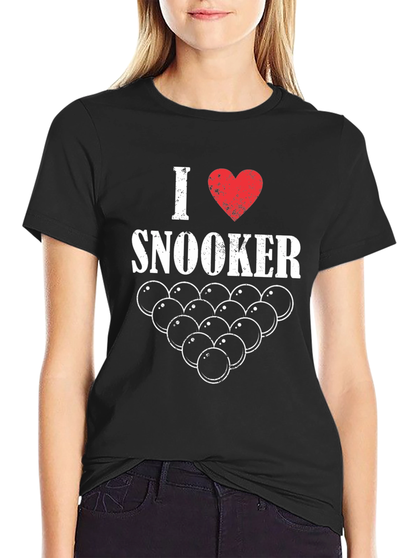 I Love Snooker Graphic T-Shirt - Billiards Tee