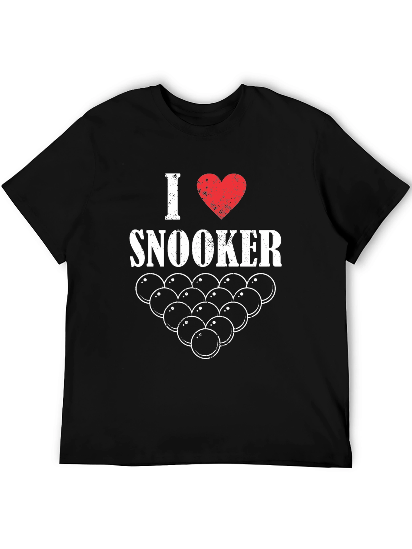 I Love Snooker Graphic T-Shirt - Billiards Tee