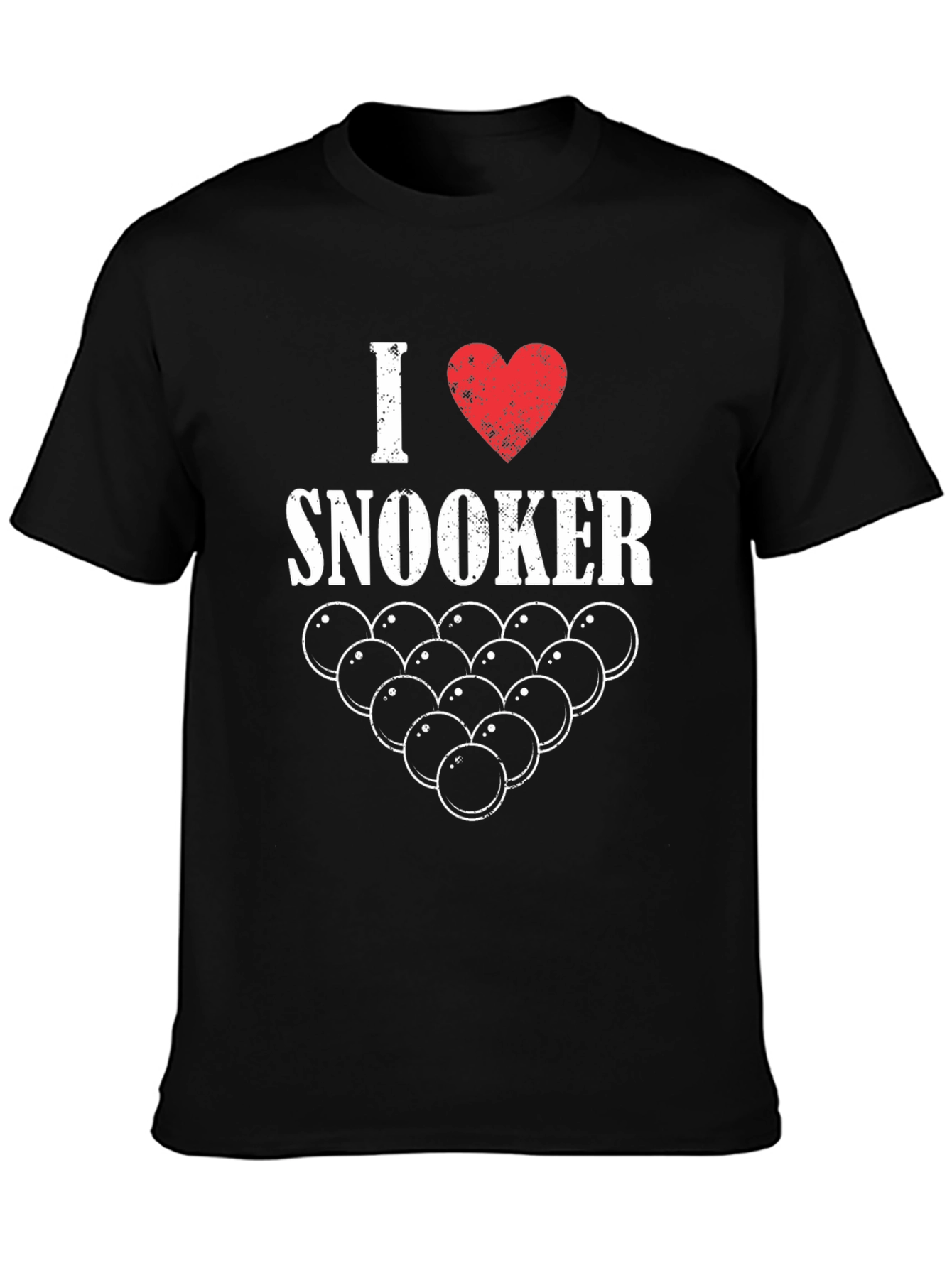 I Love Snooker Graphic T-Shirt - Billiards Tee