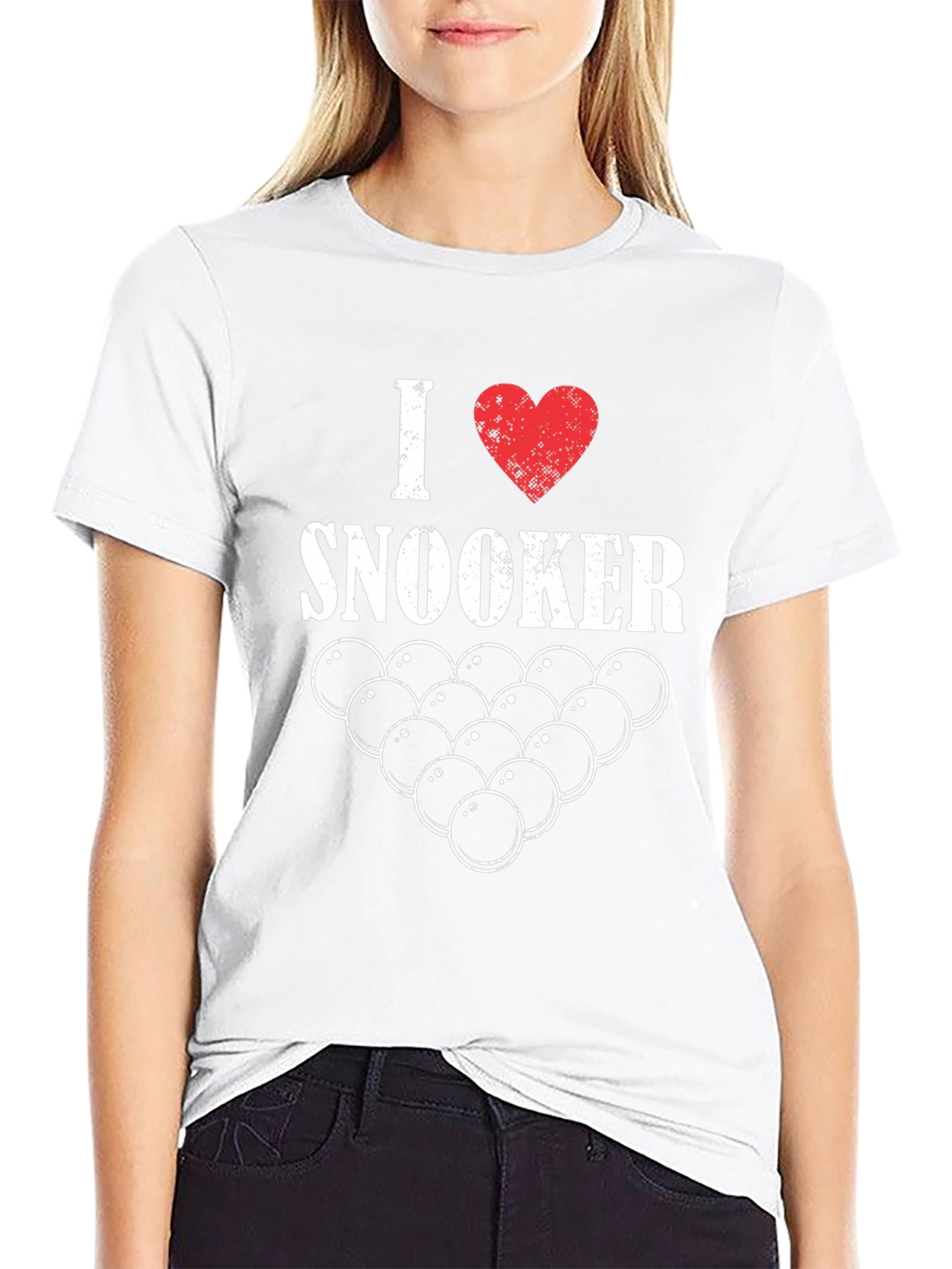 I Love Snooker Graphic T-Shirt - Billiards Tee