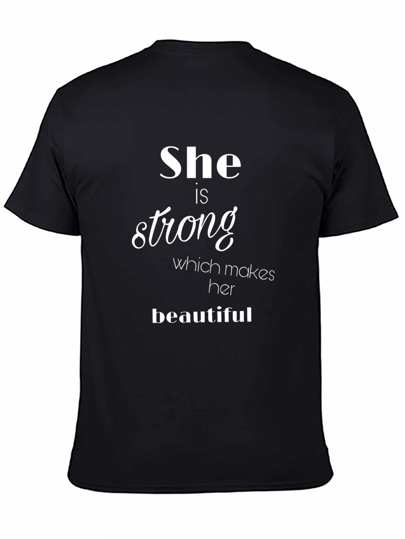 She is Strong Graphic Tee - Black T-Shirt