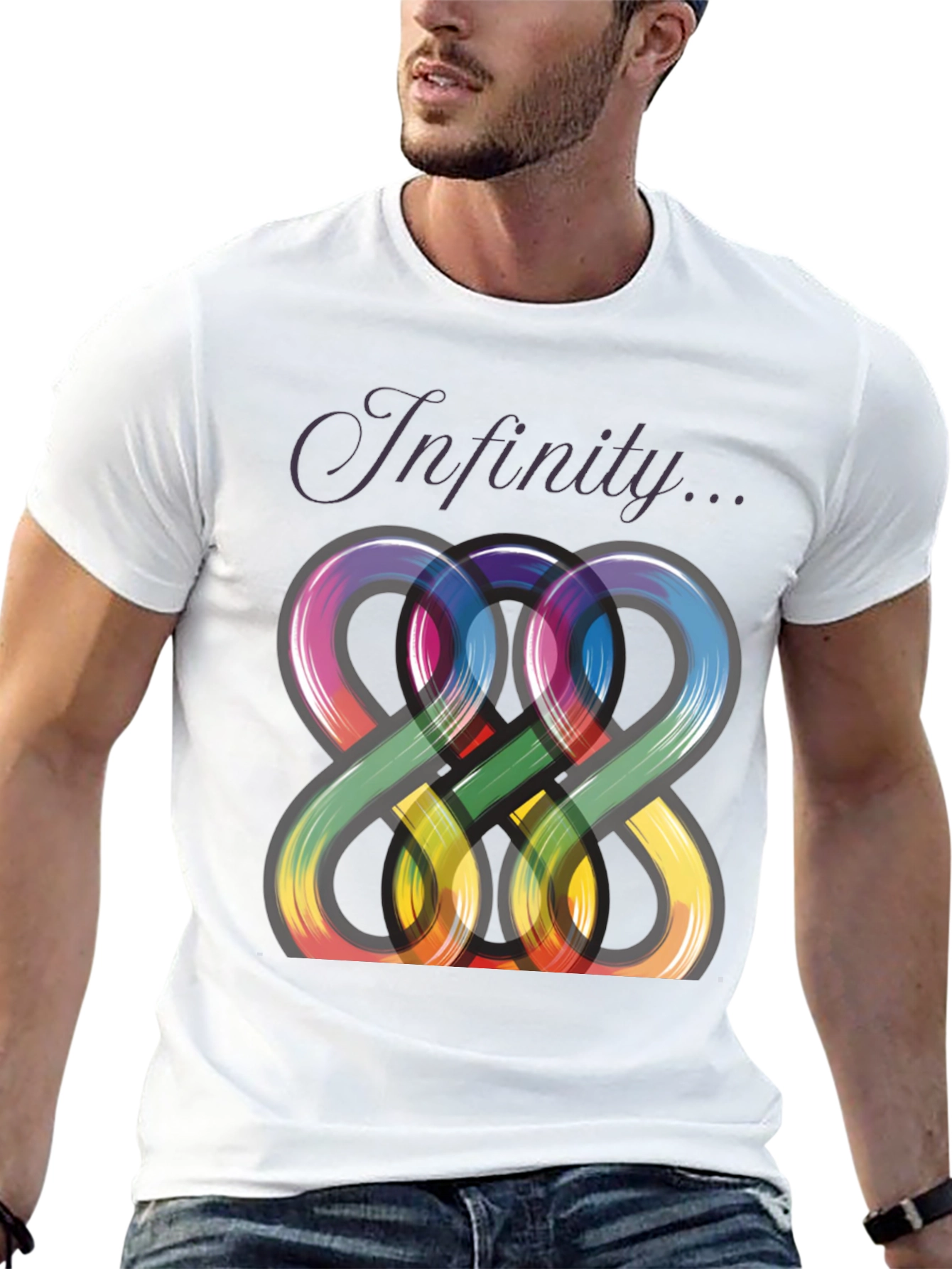 Infinity Symbol Graphic Tee - Modern Artistic Design