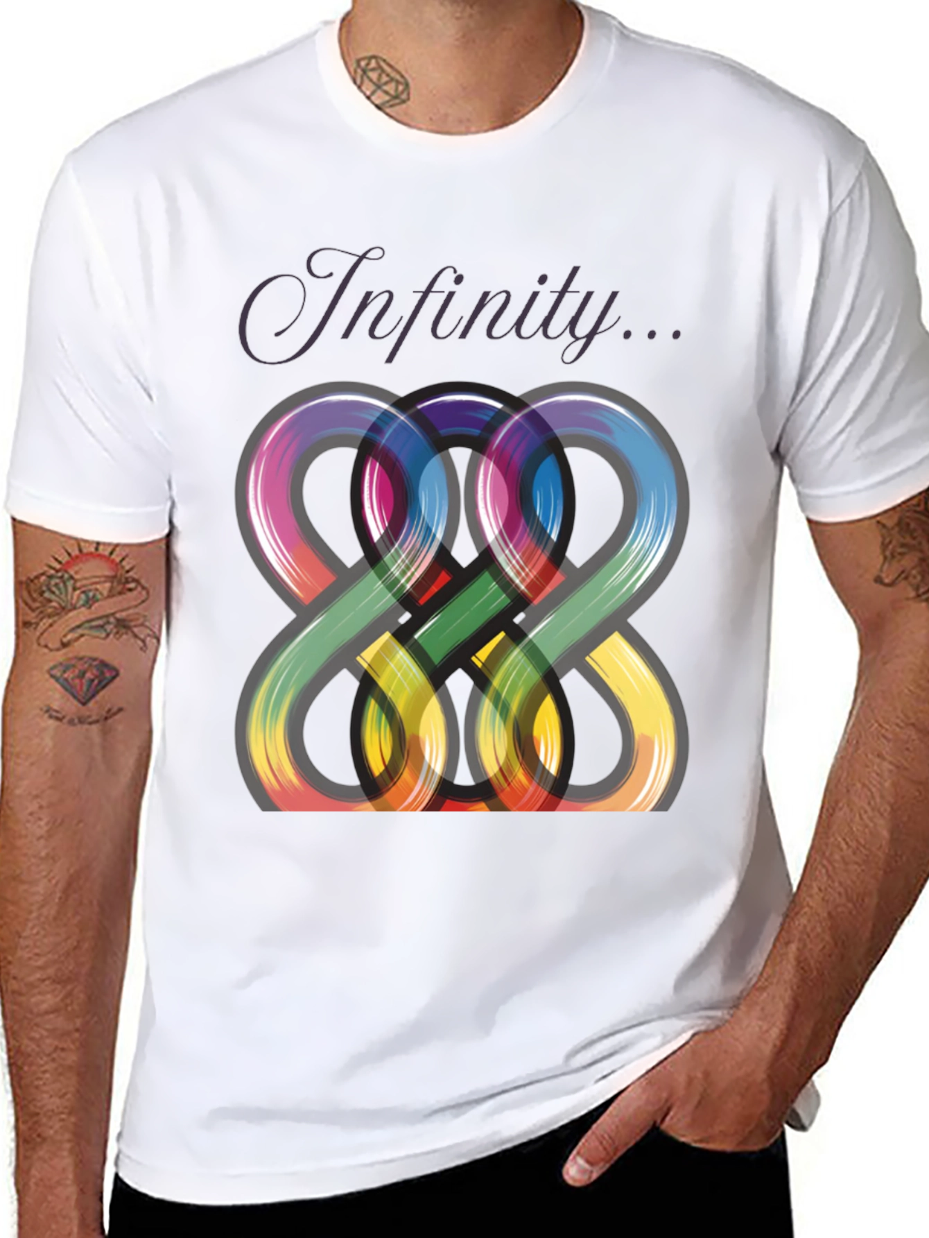 Infinity Symbol Graphic Tee - Modern Artistic Design