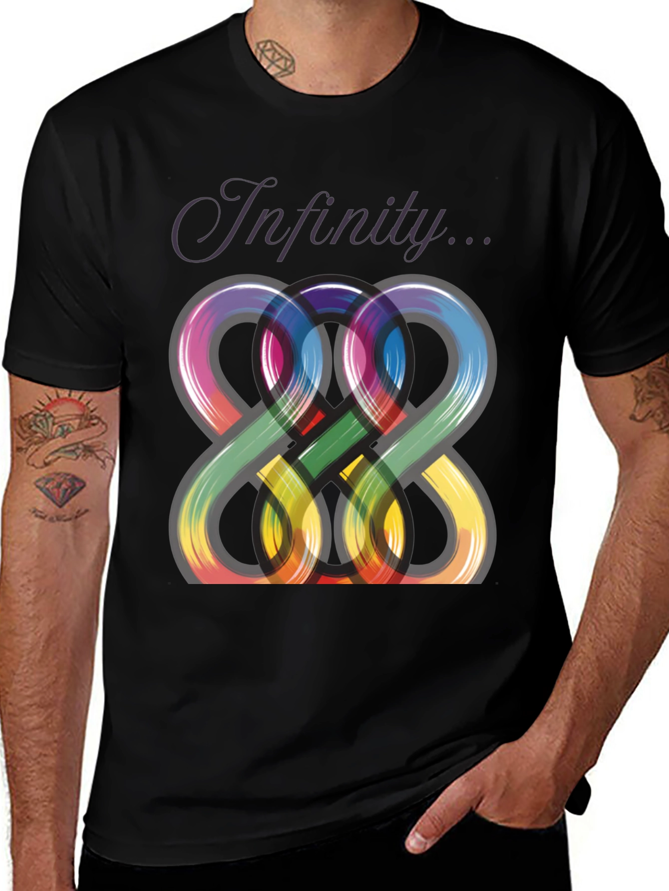 Infinity Symbol Graphic Tee - Modern Artistic Design