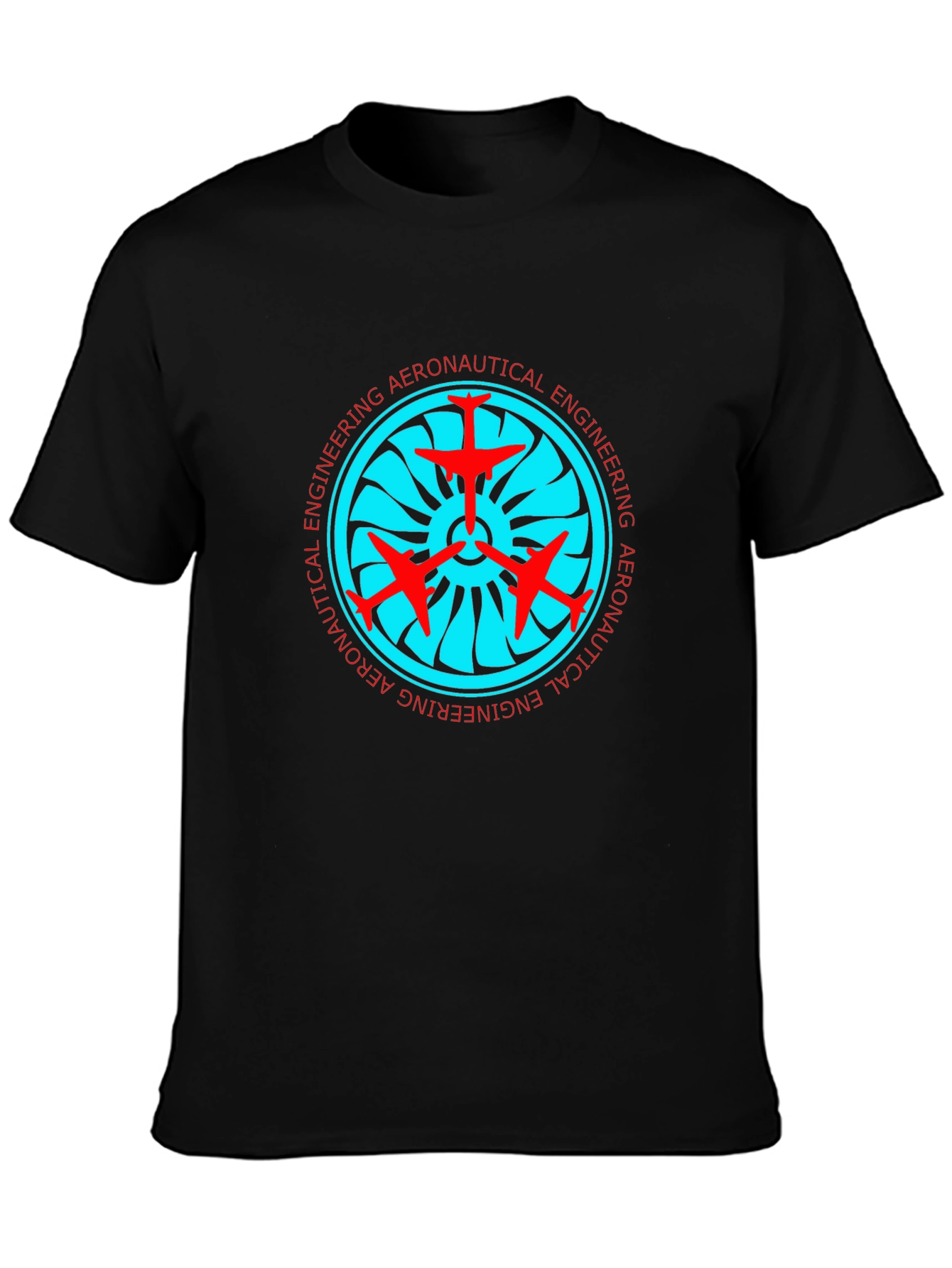 Aeronautical Engineering Black T-Shirt
