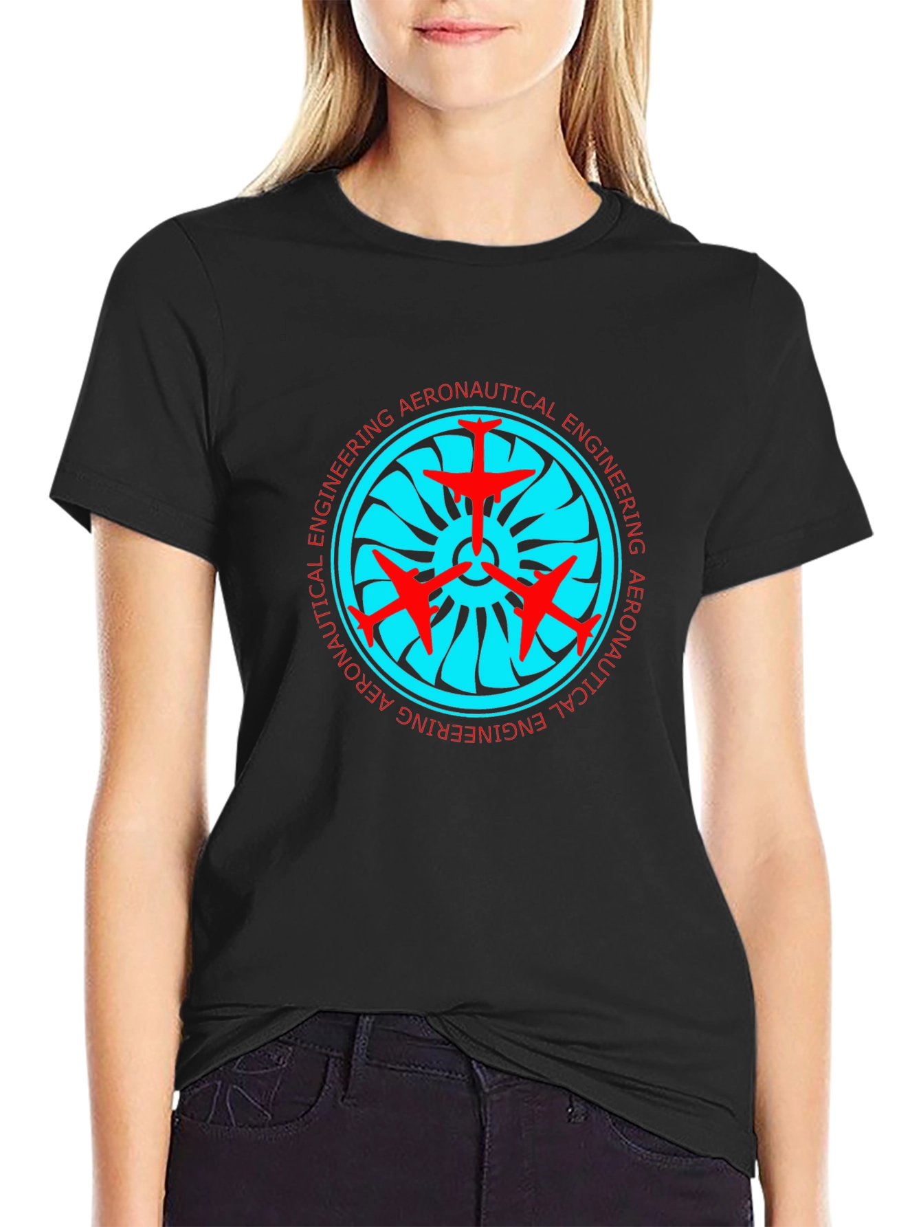 Aeronautical Engineering Black T-Shirt
