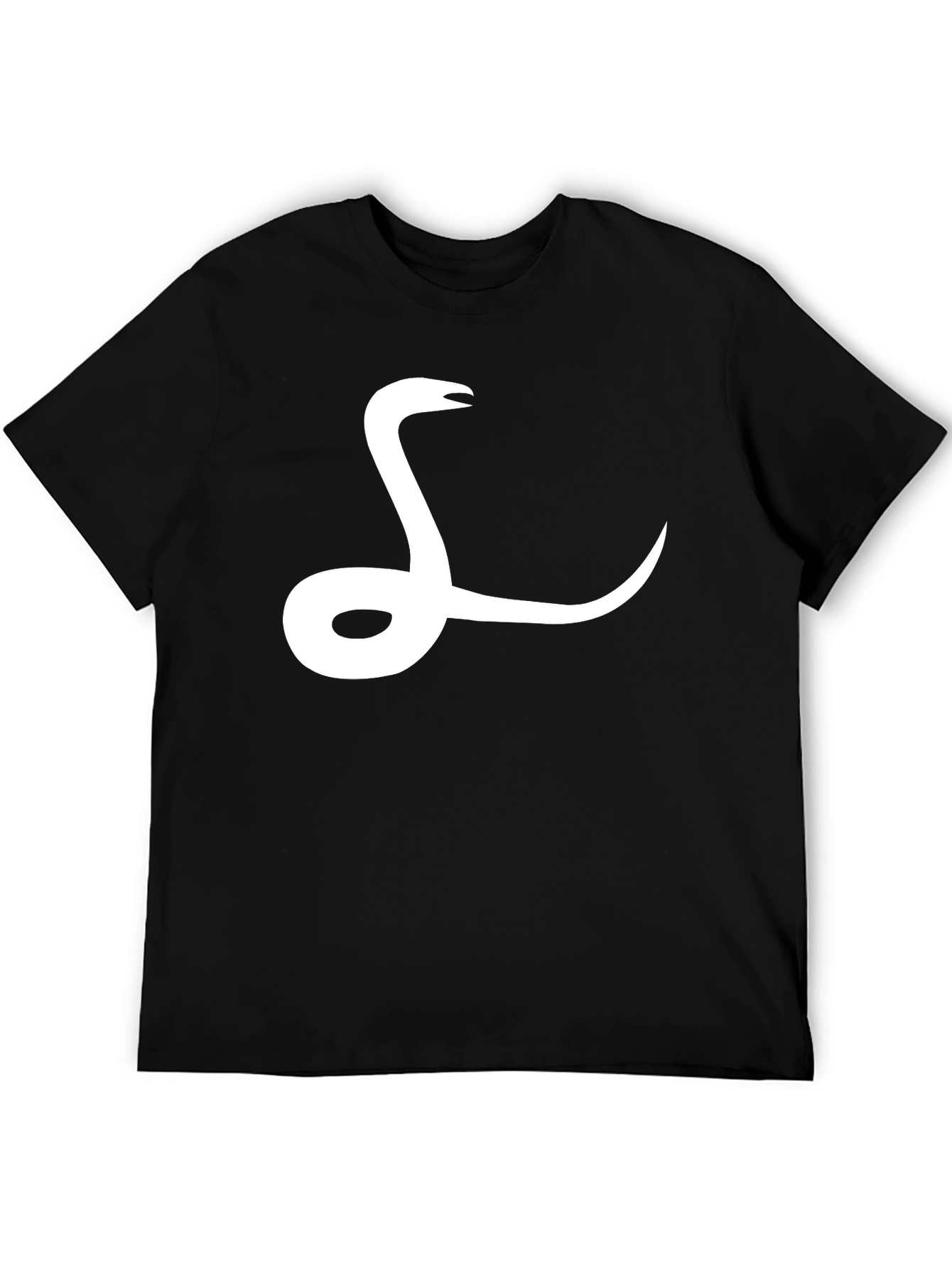 Snake Graphic Tee - Black Cotton T-Shirt
