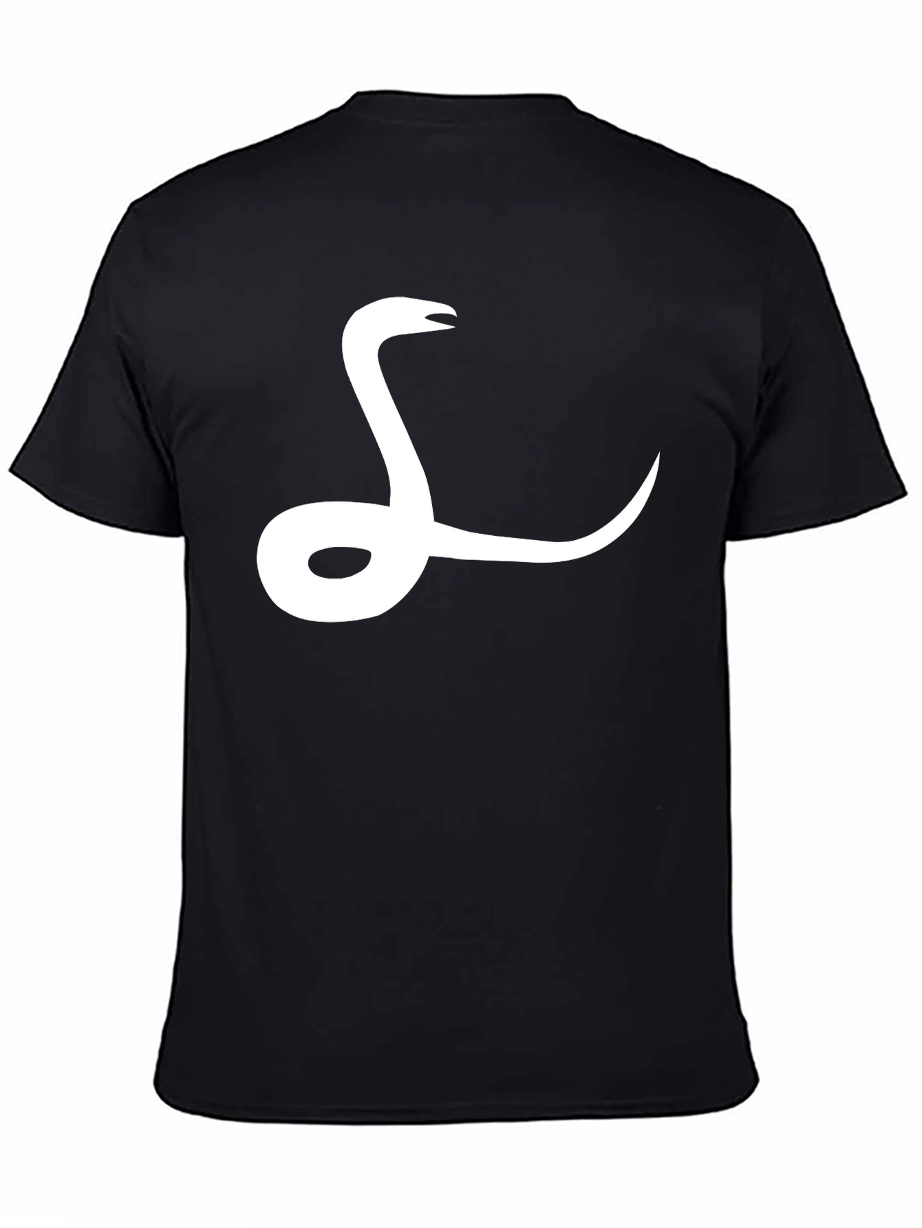 Snake Graphic Tee - Black Cotton T-Shirt