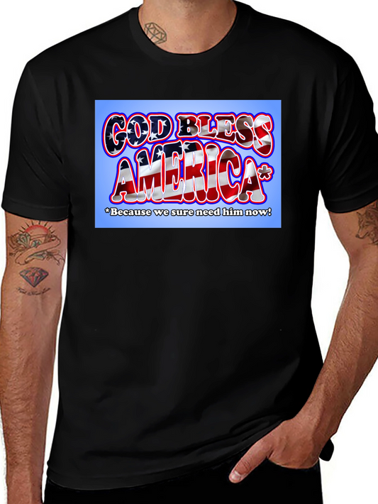 God Bless America Patriotic Graphic Tee