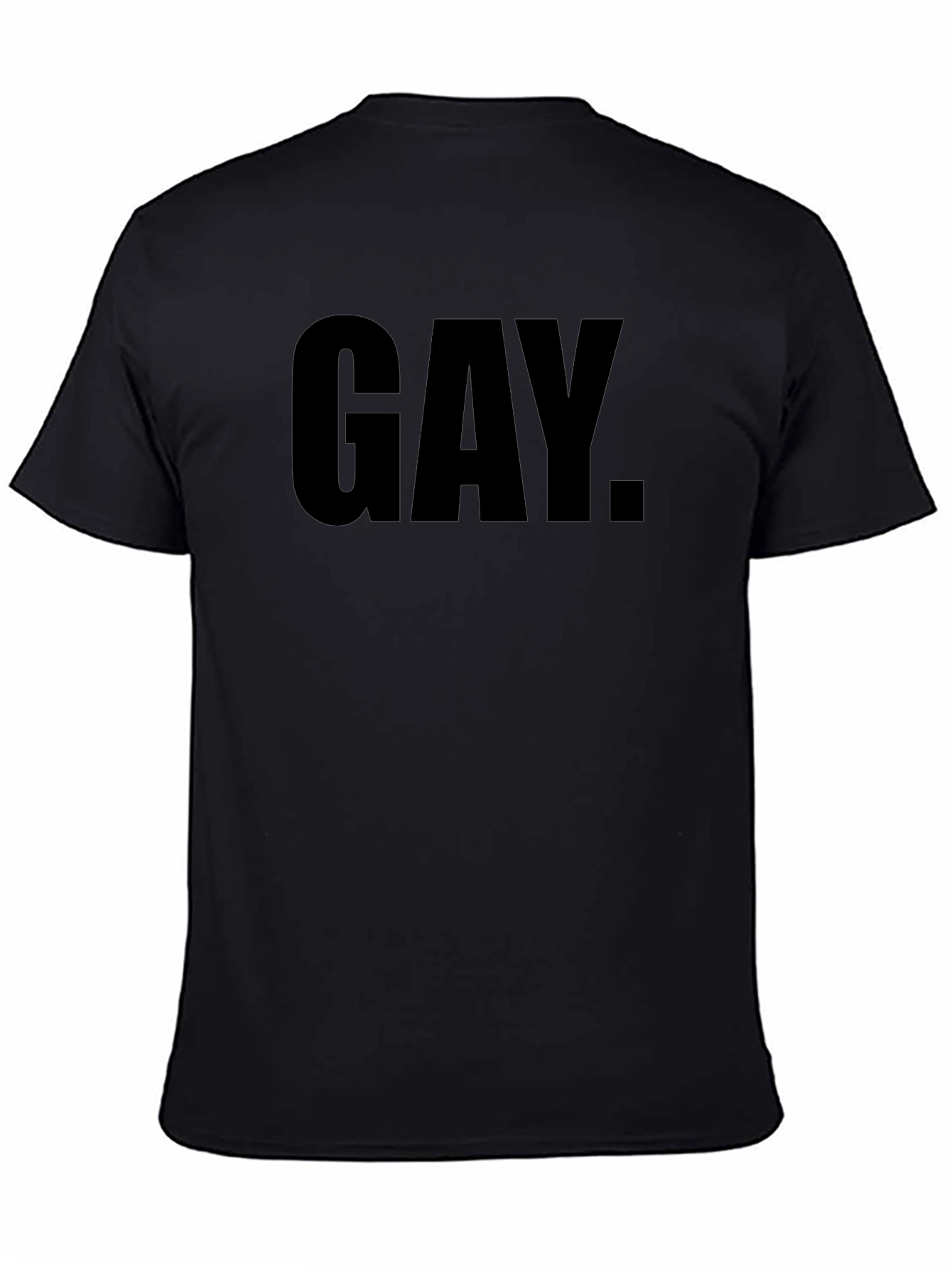 Bold Statement Tee: Gay Pride Black T-Shirt