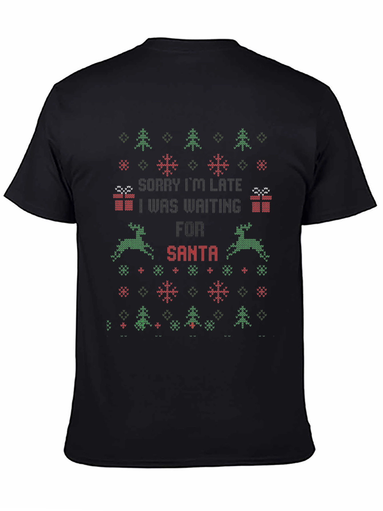 Funny Waiting for Santa Christmas Ugly Sweater T-Shirt