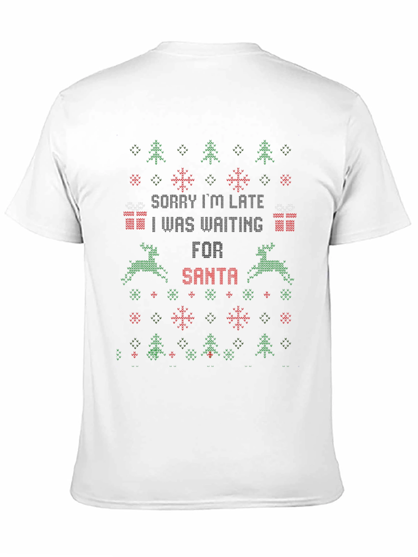 Funny Waiting for Santa Christmas Ugly Sweater T-Shirt