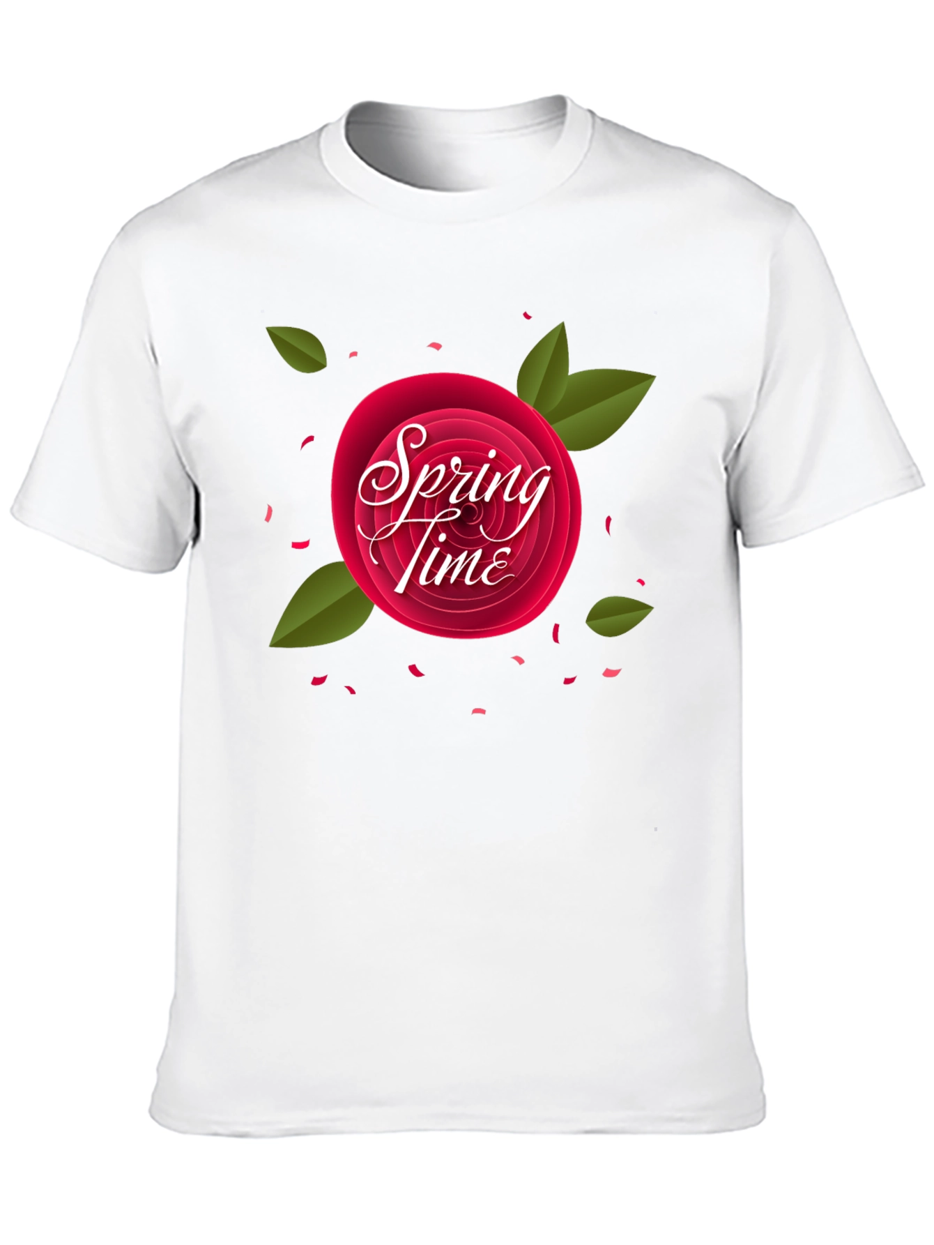 Spring Time Graphic Black T-Shirt
