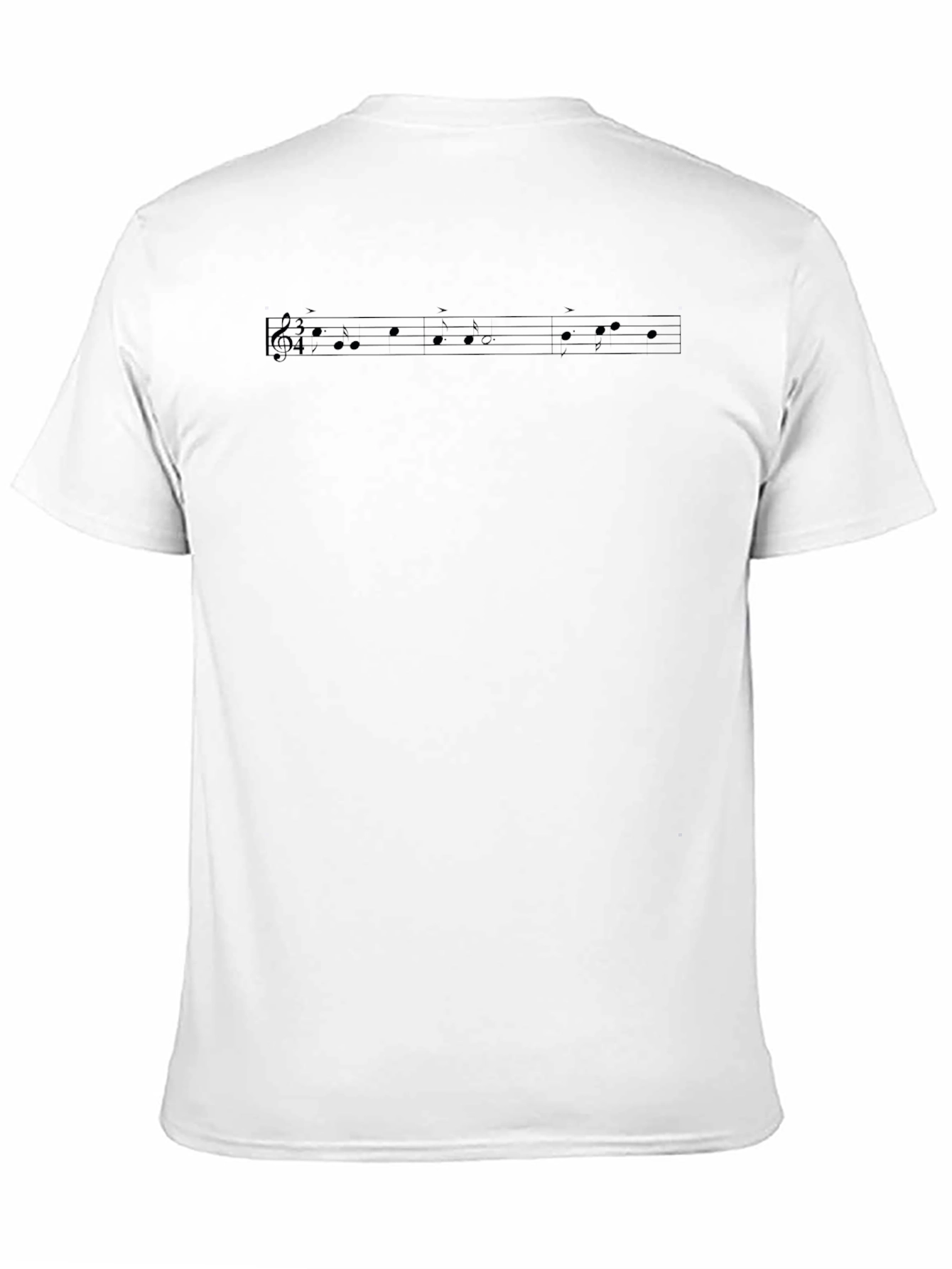 Music Note Graphic T-Shirt - Trendy Crew Neck Top