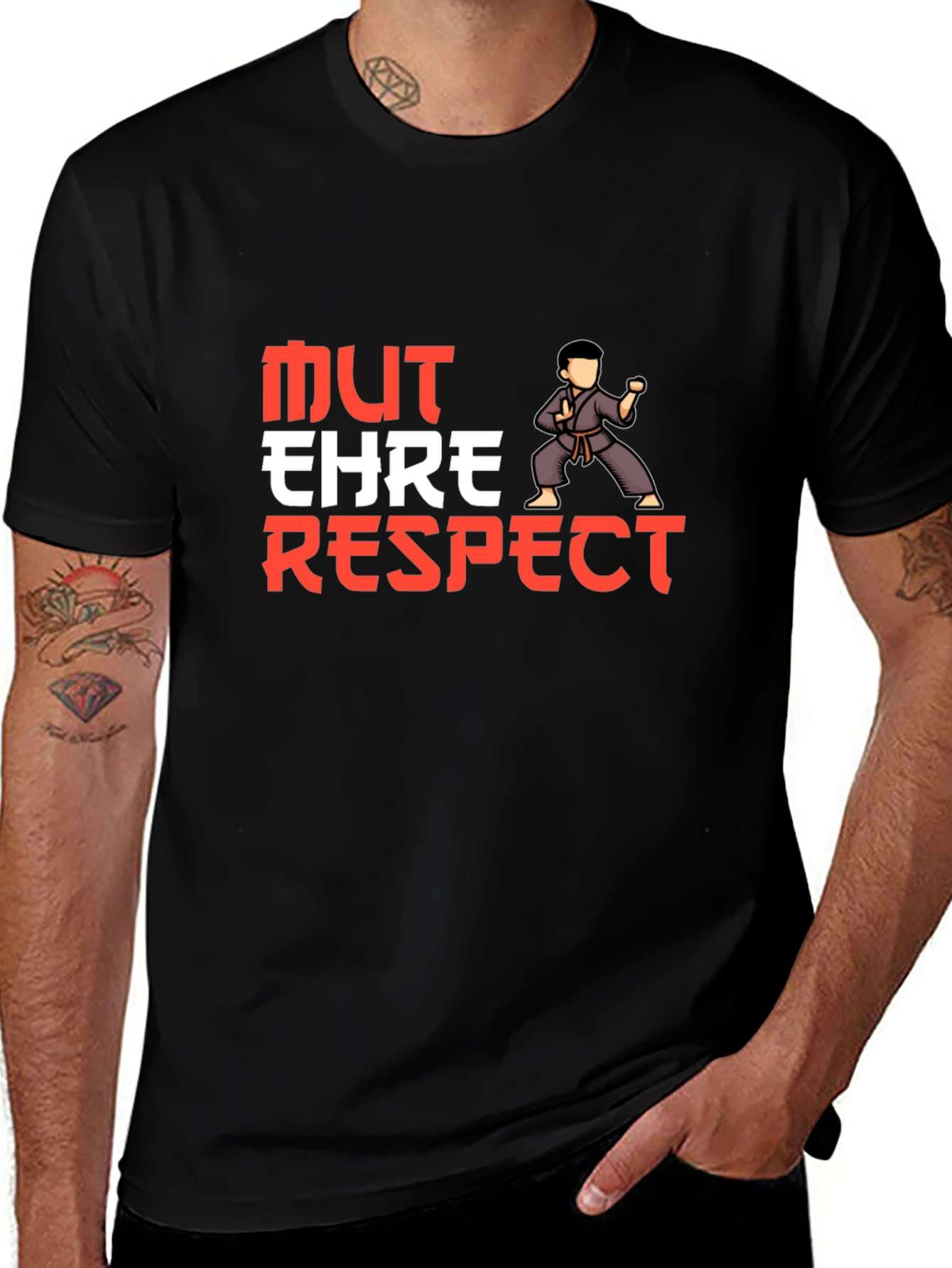 Martial Arts Graphic T-Shirt - Mut Ehre Respect