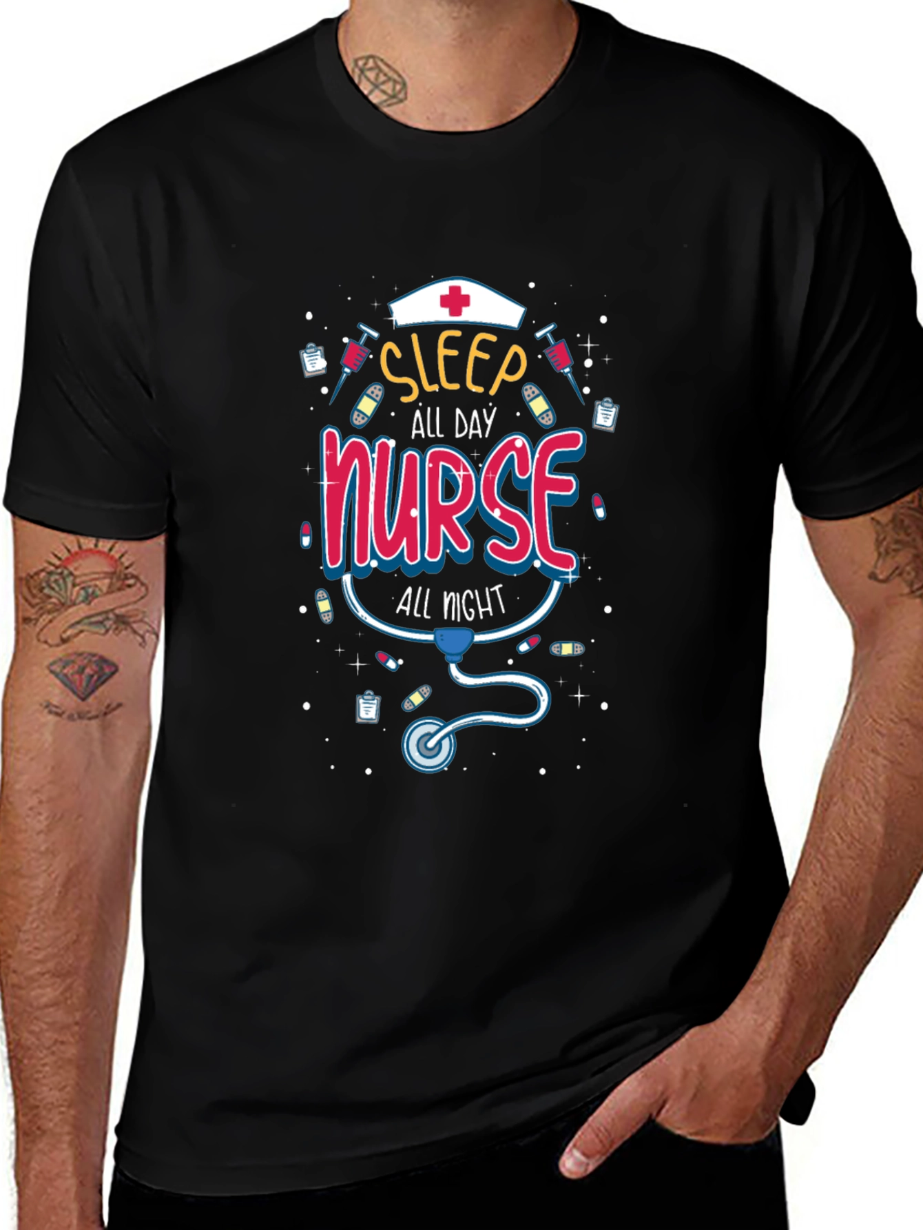 Sleep All Day Nurse All Night T-Shirt