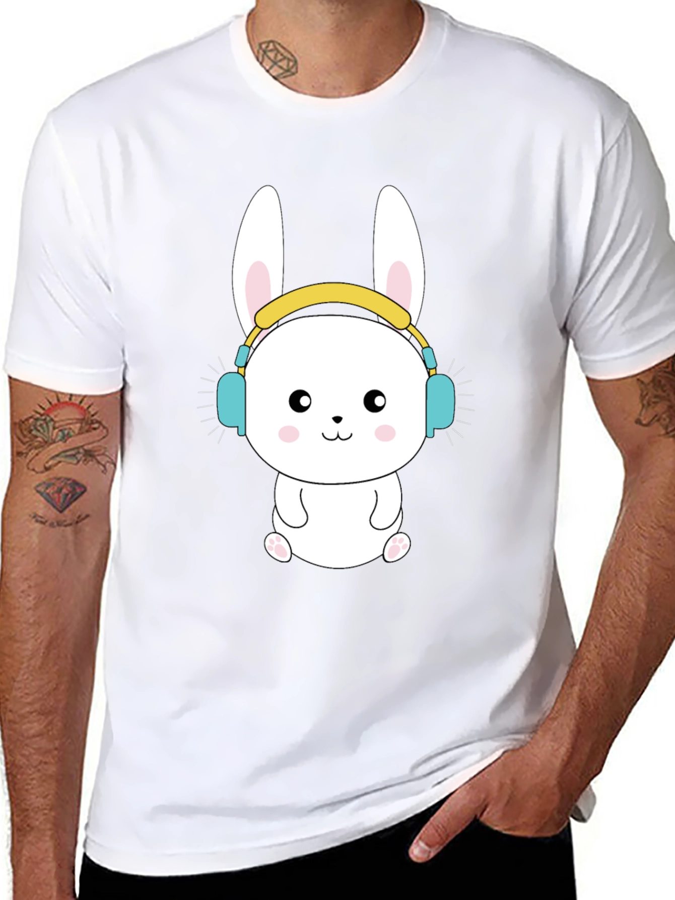 Cute Bunny DJ Graphic Tee