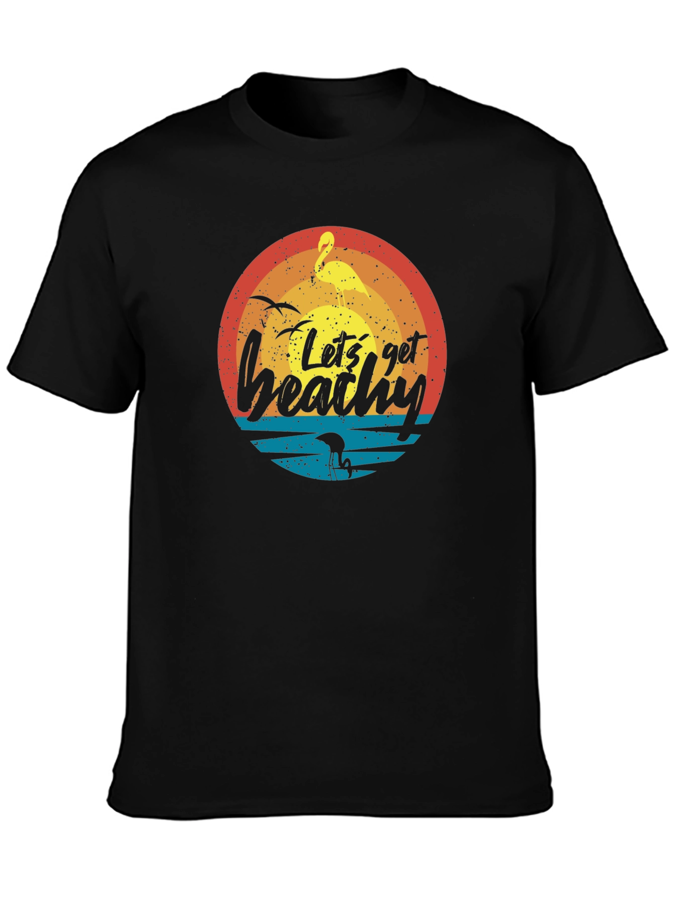 Lets Get Beachy Black T-Shirt