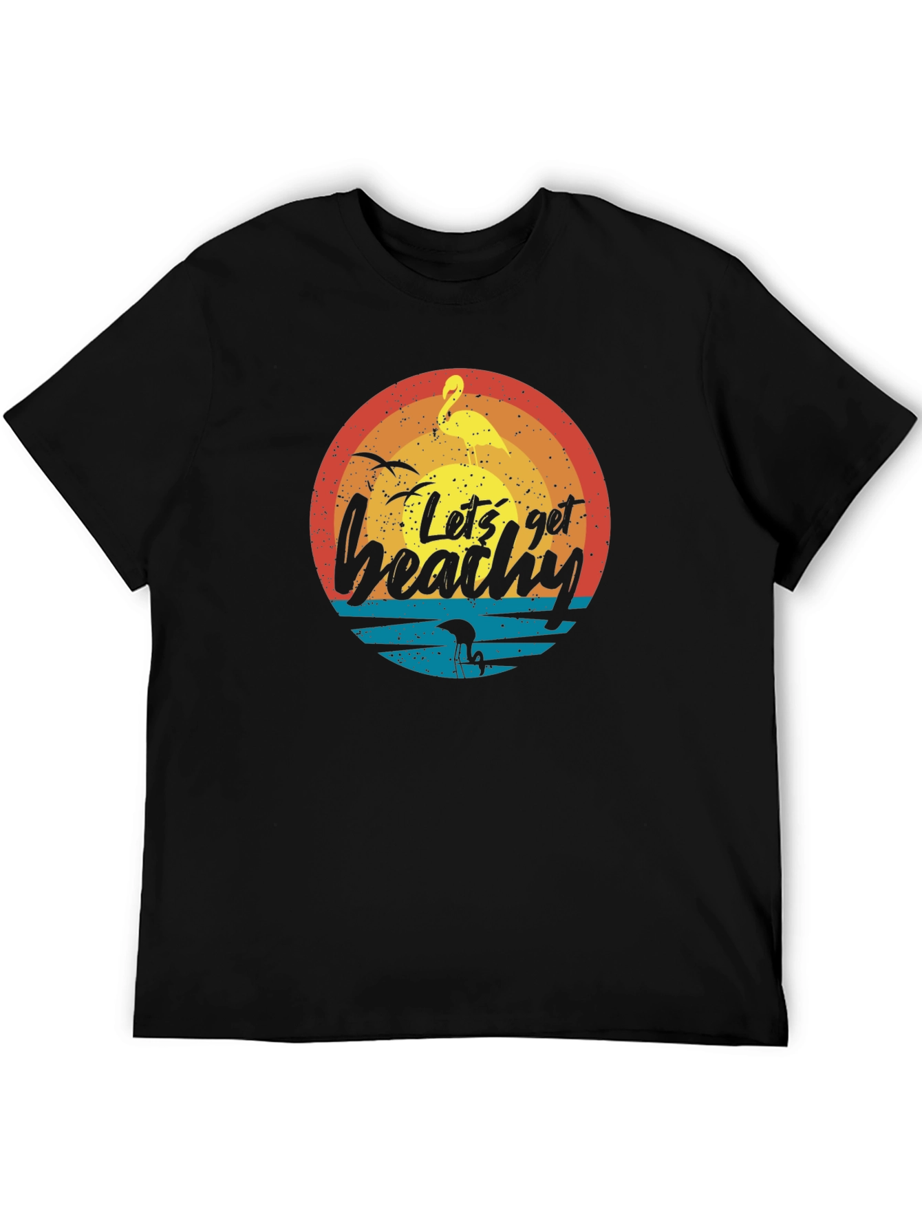 Lets Get Beachy Black T-Shirt