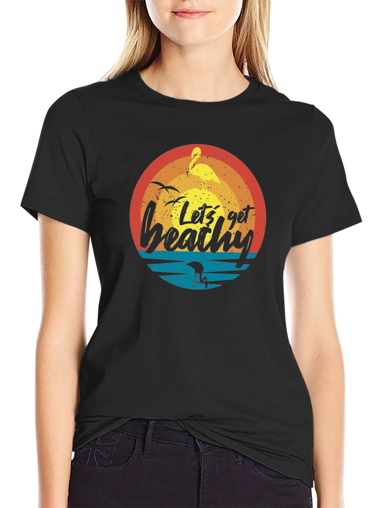 Lets Get Beachy Black T-Shirt