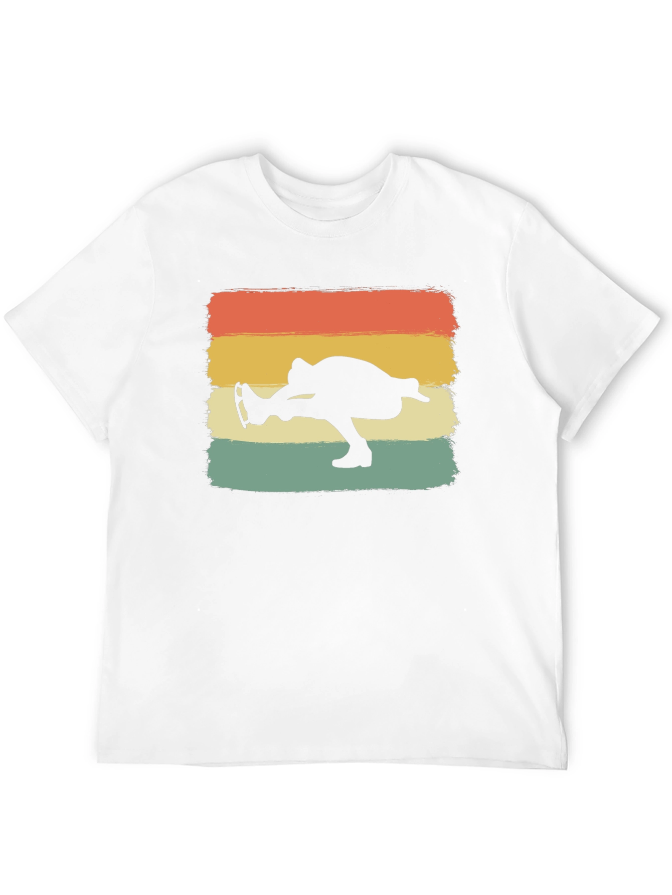 Retro Ice Skater Graphic Tee - Black