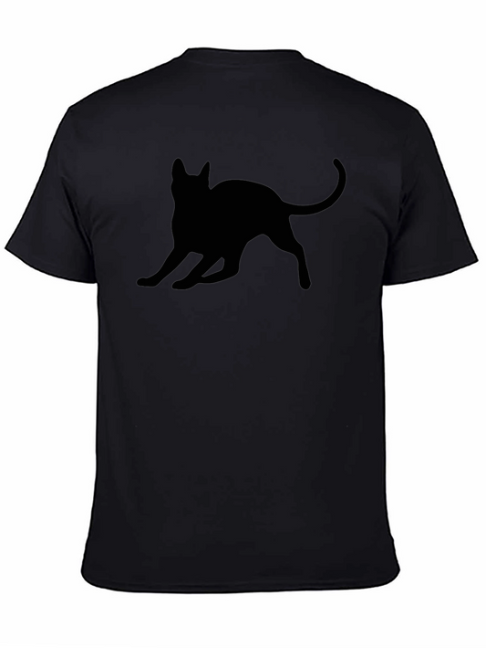Black Cat Silhouette Graphic Tee