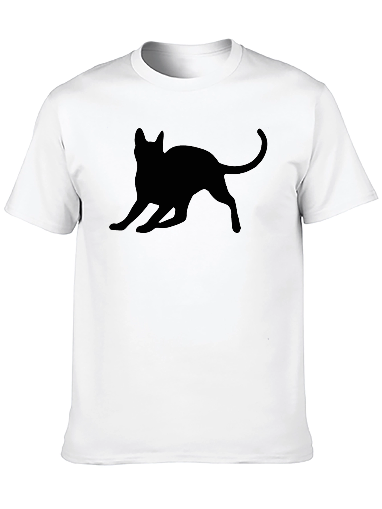 Black Cat Silhouette Graphic Tee
