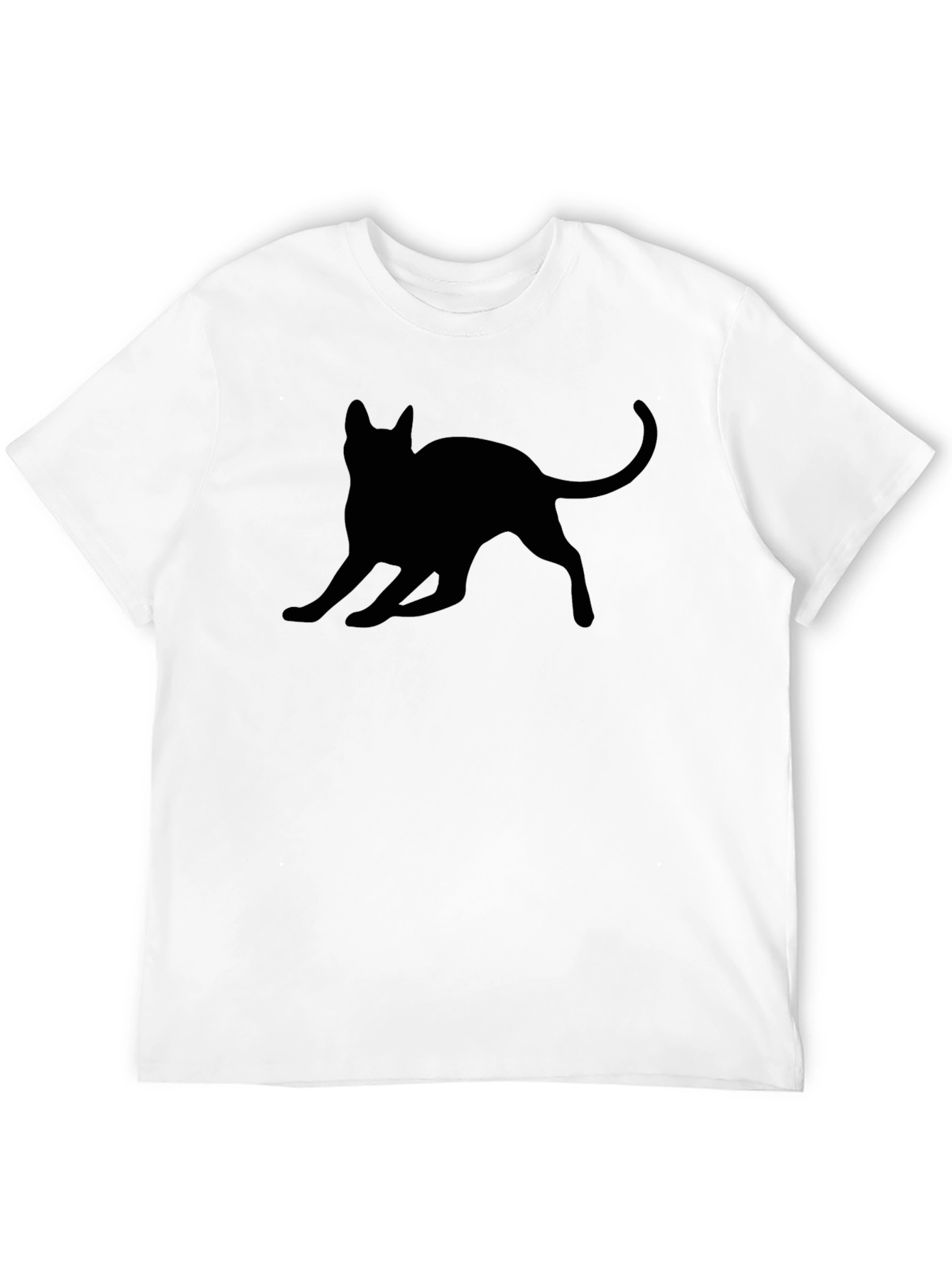 Black Cat Silhouette Graphic Tee