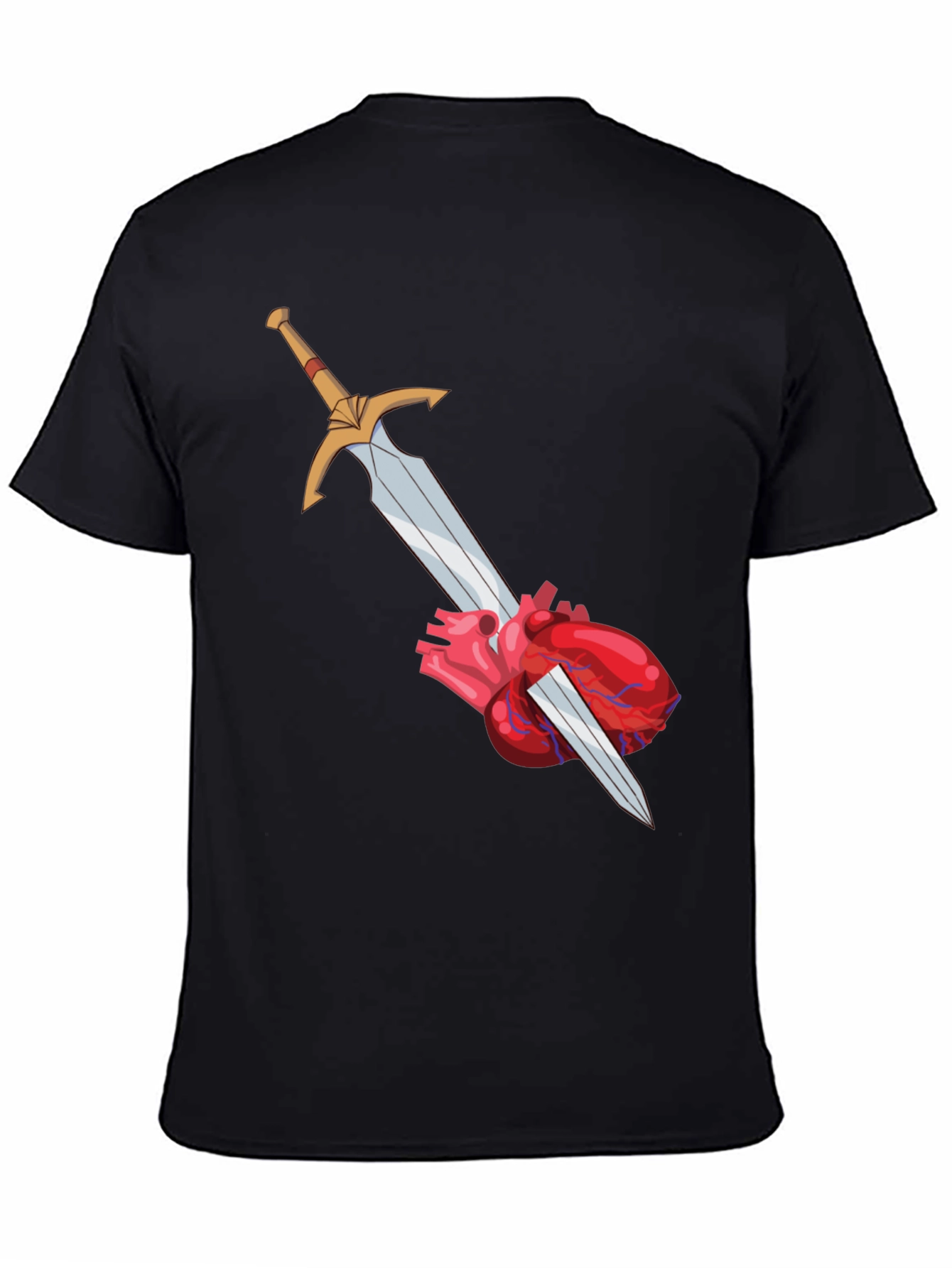 Heart & Sword Graphic Tee - Black T-Shirt