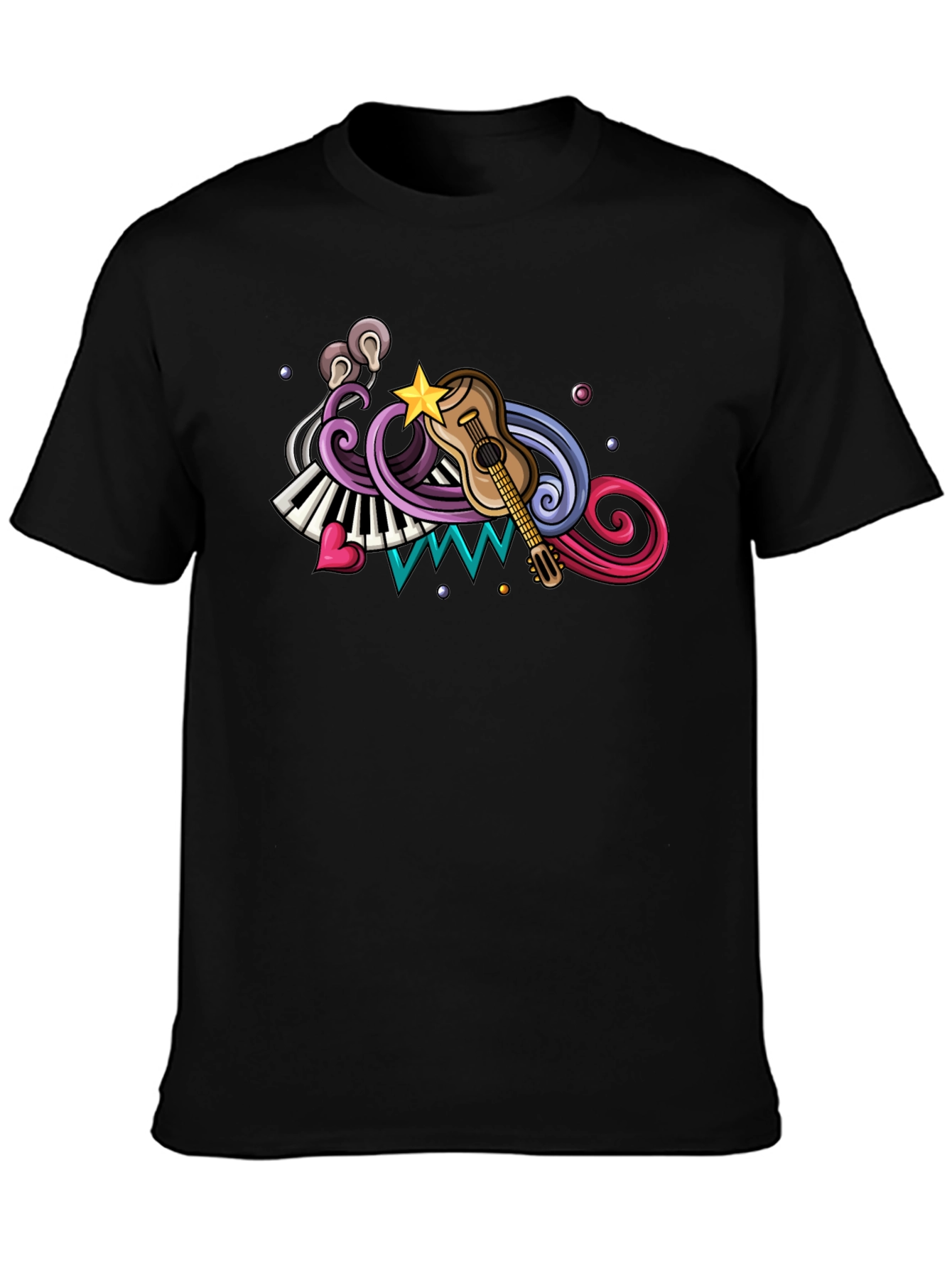 Music Inspired Graphic Tee - Black