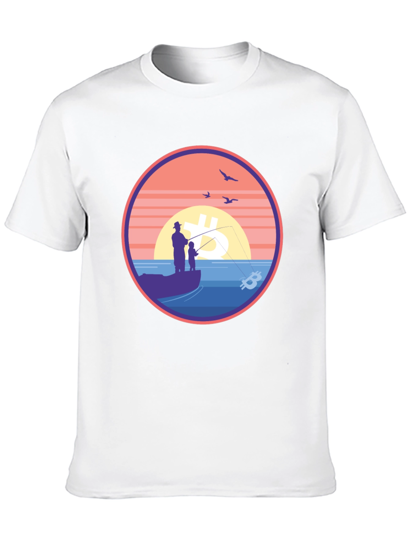 Bitcoin Fishing T-Shirt - Catch Crypto!