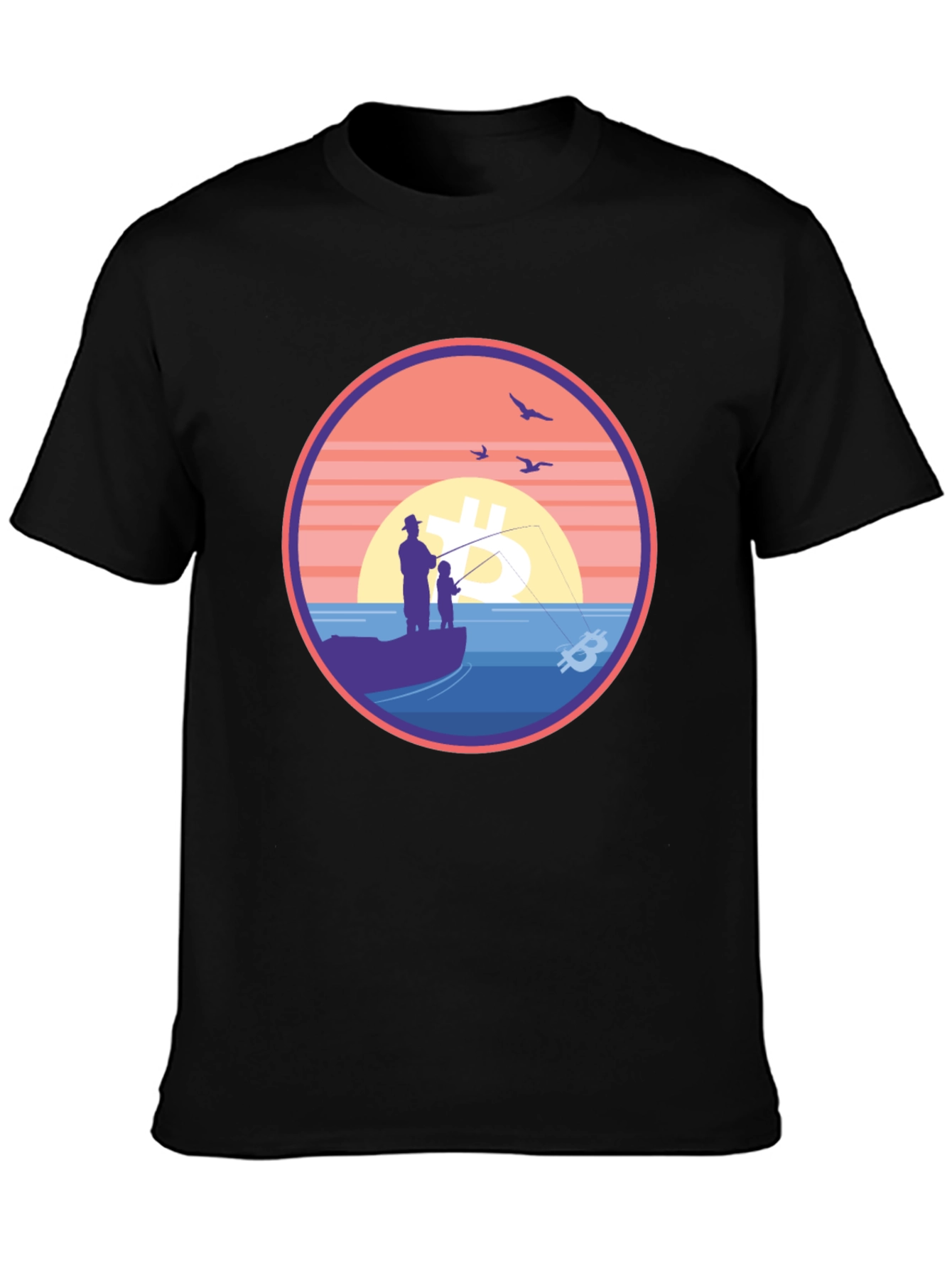 Bitcoin Fishing T-Shirt - Catch Crypto!