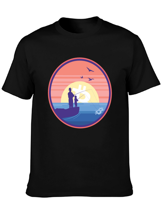 Bitcoin Fishing T-Shirt - Catch Crypto!