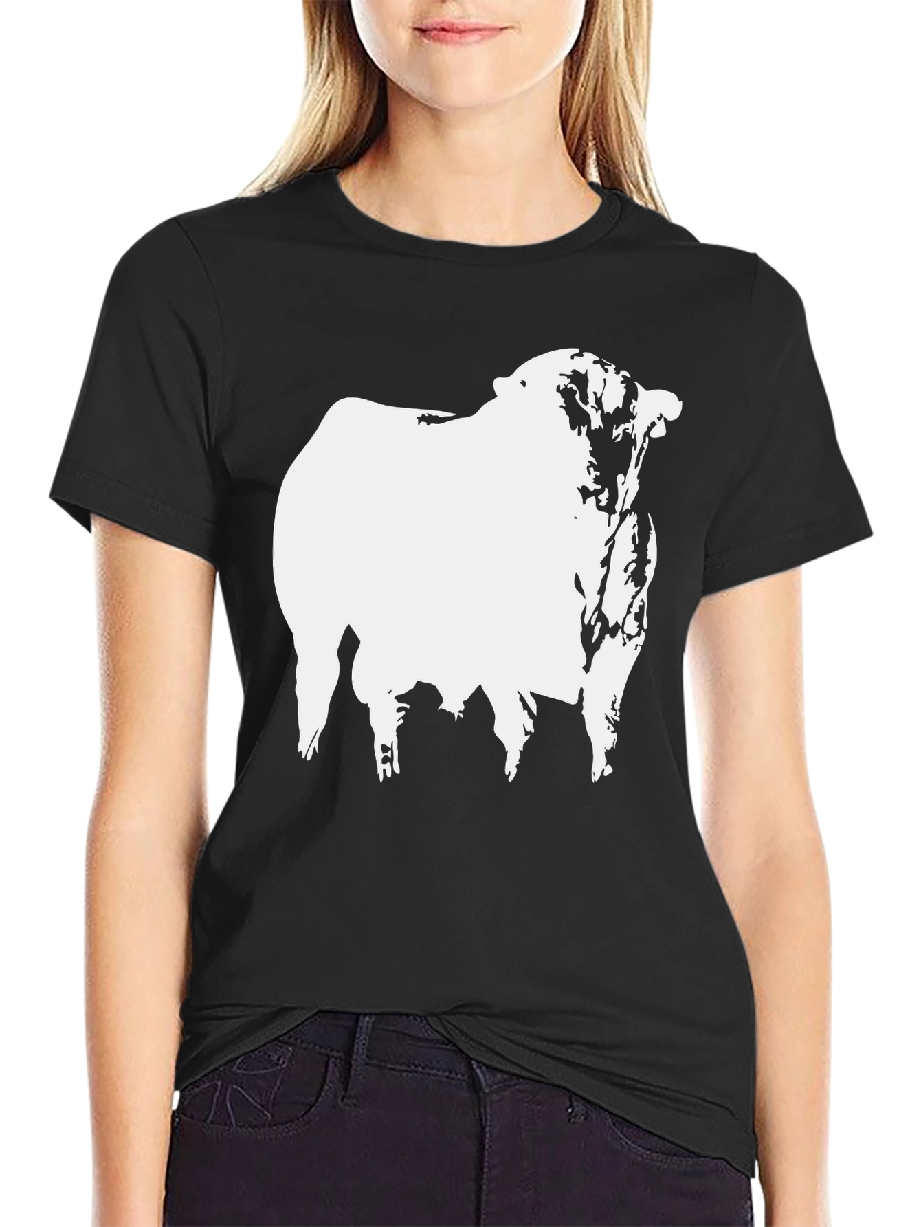 Bull Graphic T-Shirt - Black Cotton Tee