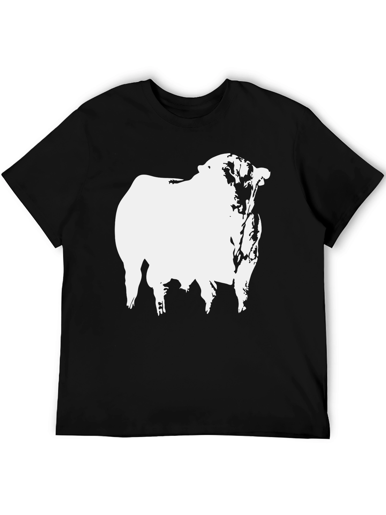 Bull Graphic T-Shirt - Black Cotton Tee