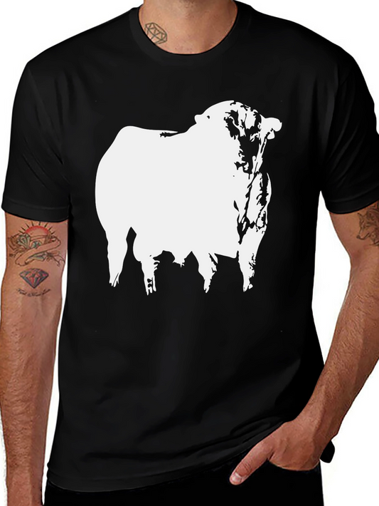 Bull Graphic T-Shirt - Black Cotton Tee