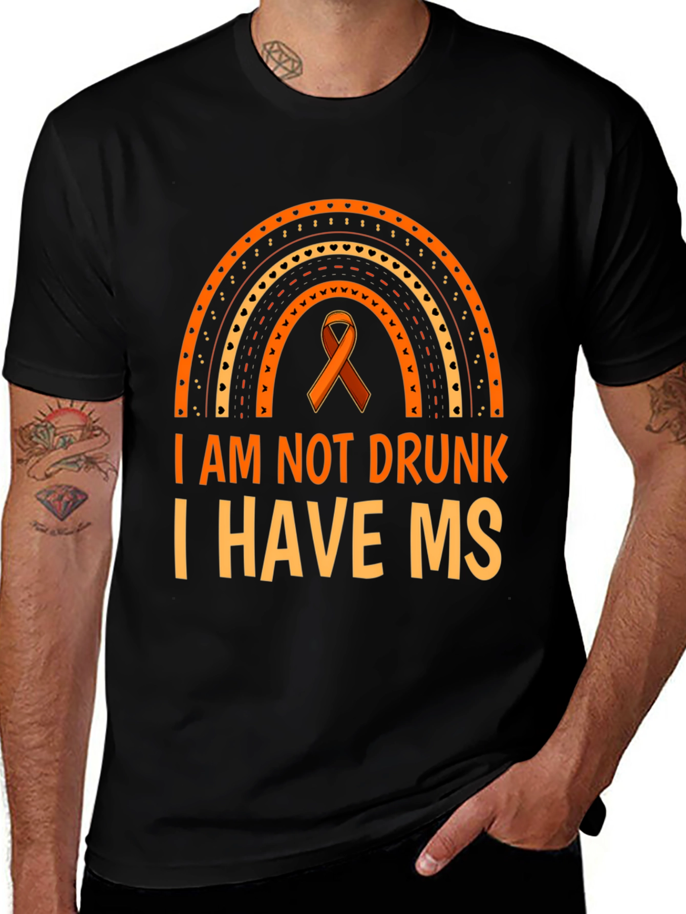 MS Awareness T-Shirt - I Am Not Drunk